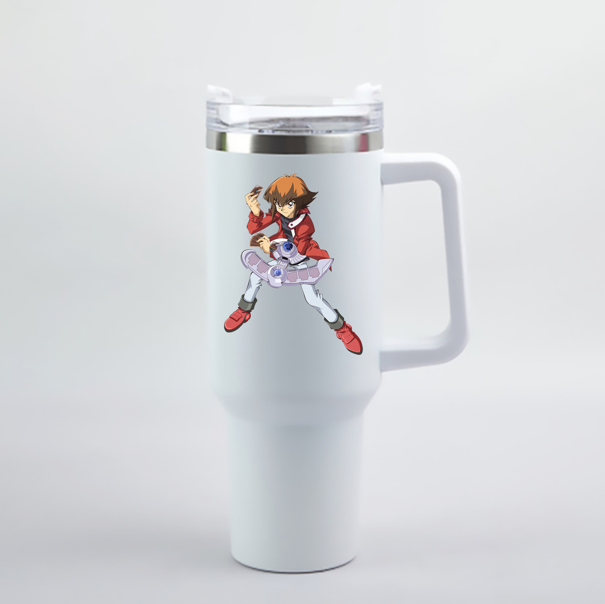 （画像用） 遊☆戯☆王 Yu-Gi-Oh! 1200mL車用タンブラー - クリスタルステッカー（プラスチックストロー付き）