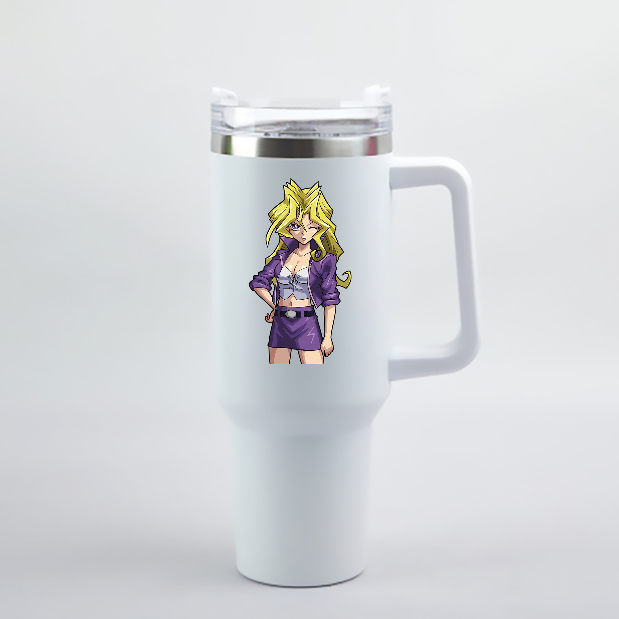 （画像用） 遊☆戯☆王 Yu-Gi-Oh! 1200mL車用タンブラー - クリスタルステッカー（プラスチックストロー付き）