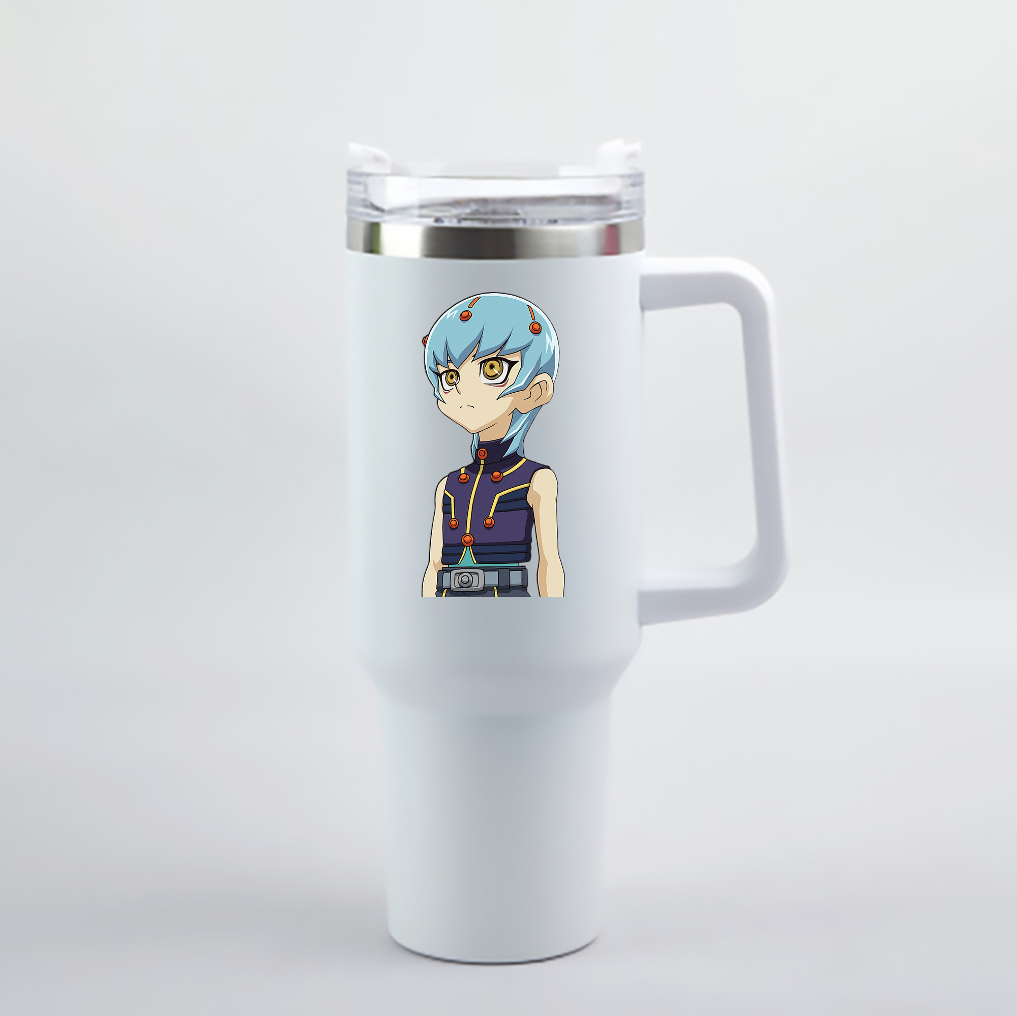 （画像用） 遊☆戯☆王 Yu-Gi-Oh! 1200mL車用タンブラー - クリスタルステッカー（プラスチックストロー付き）