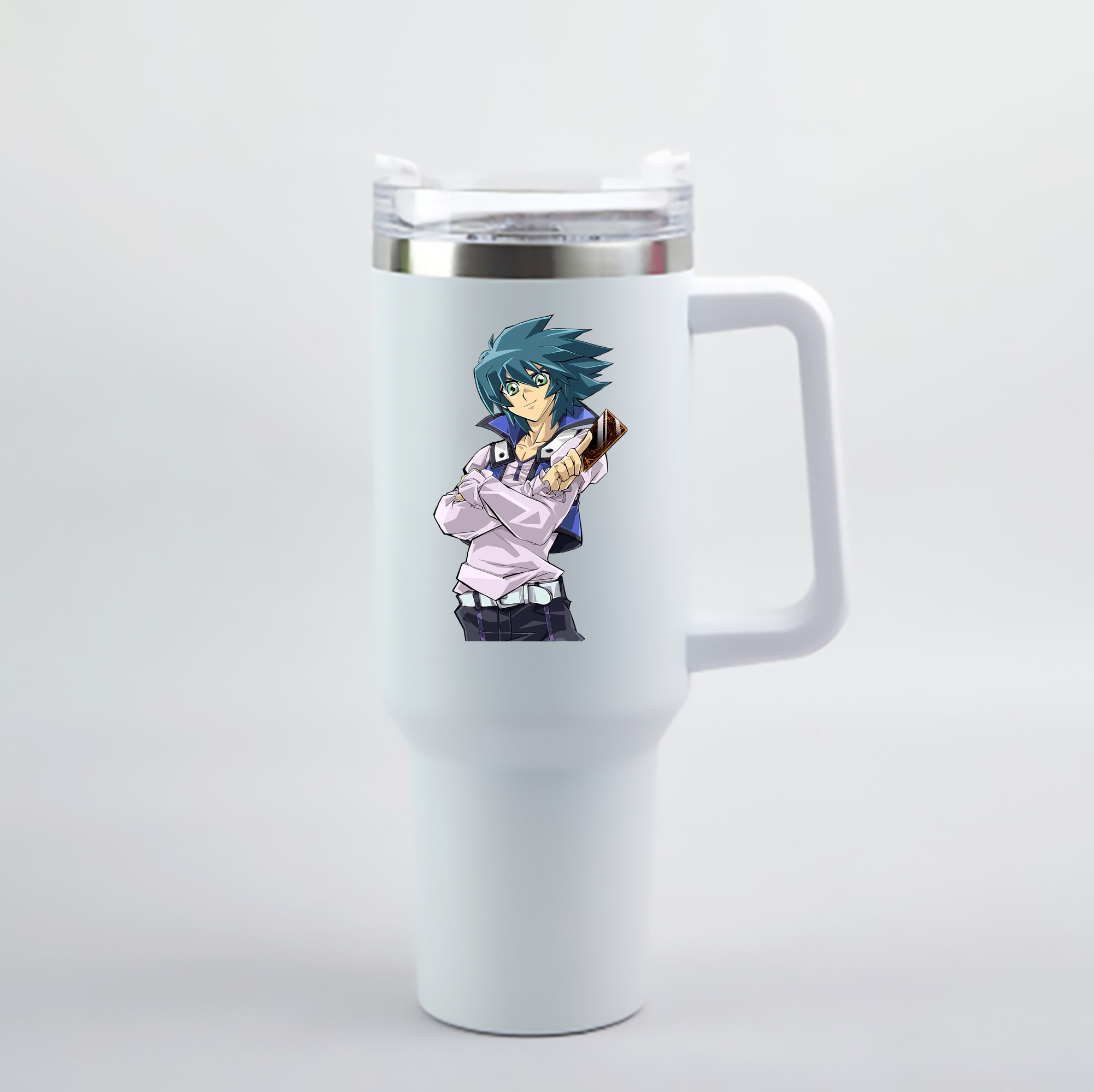（画像用） 遊☆戯☆王 Yu-Gi-Oh! 1200mL車用タンブラー - クリスタルステッカー（プラスチックストロー付き）