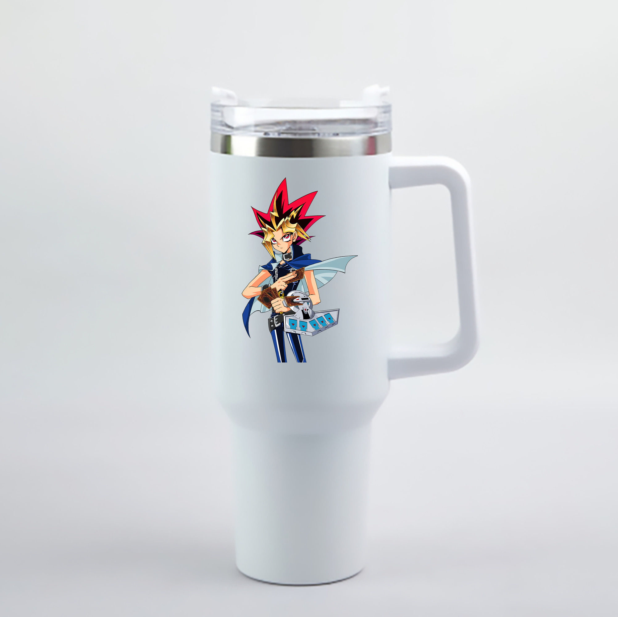 （画像用） 遊☆戯☆王 Yu-Gi-Oh! 1200mL車用タンブラー - クリスタルステッカー（プラスチックストロー付き）