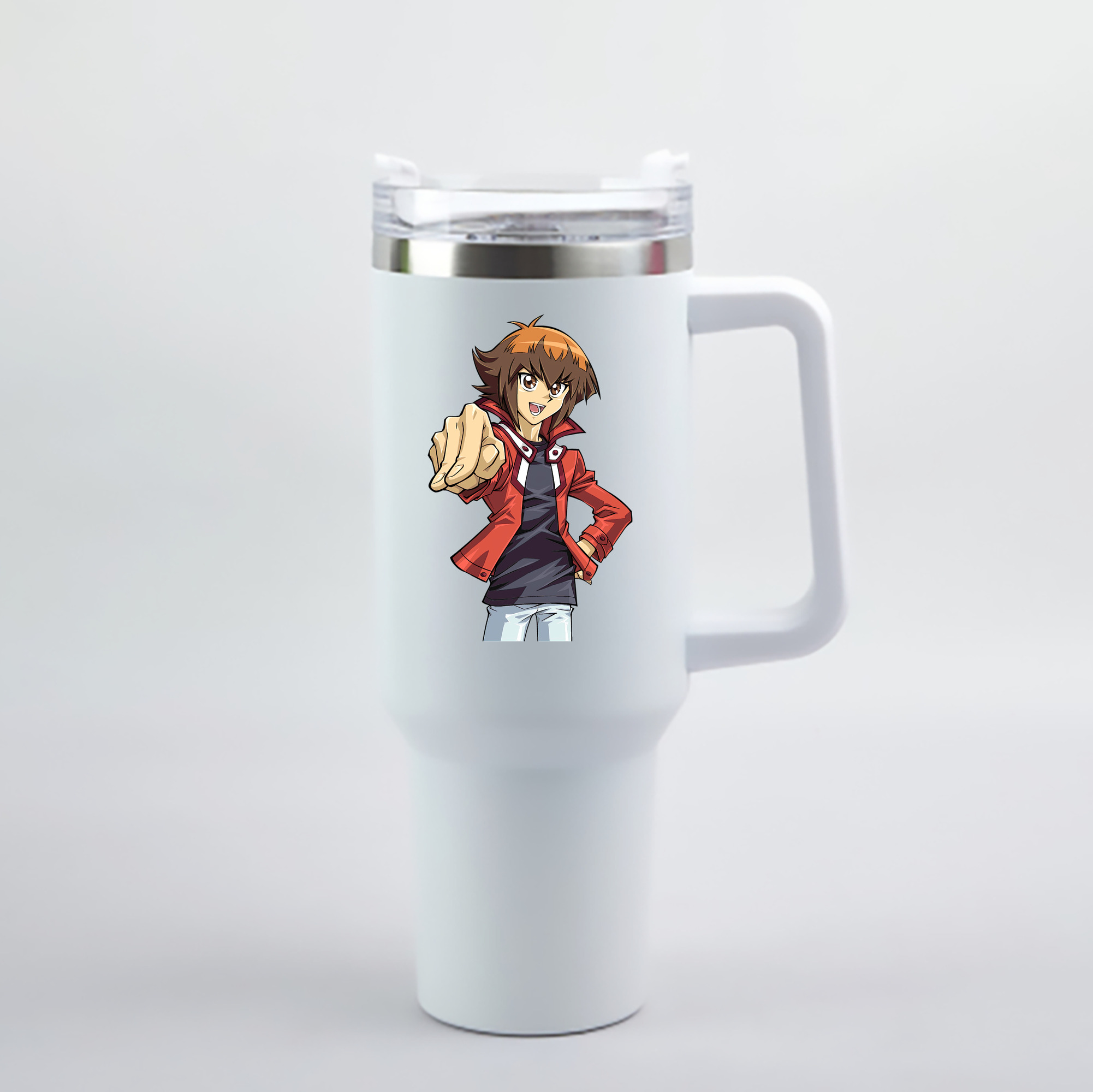 （画像用） 遊☆戯☆王 Yu-Gi-Oh! 1200mL車用タンブラー - クリスタルステッカー（プラスチックストロー付き）