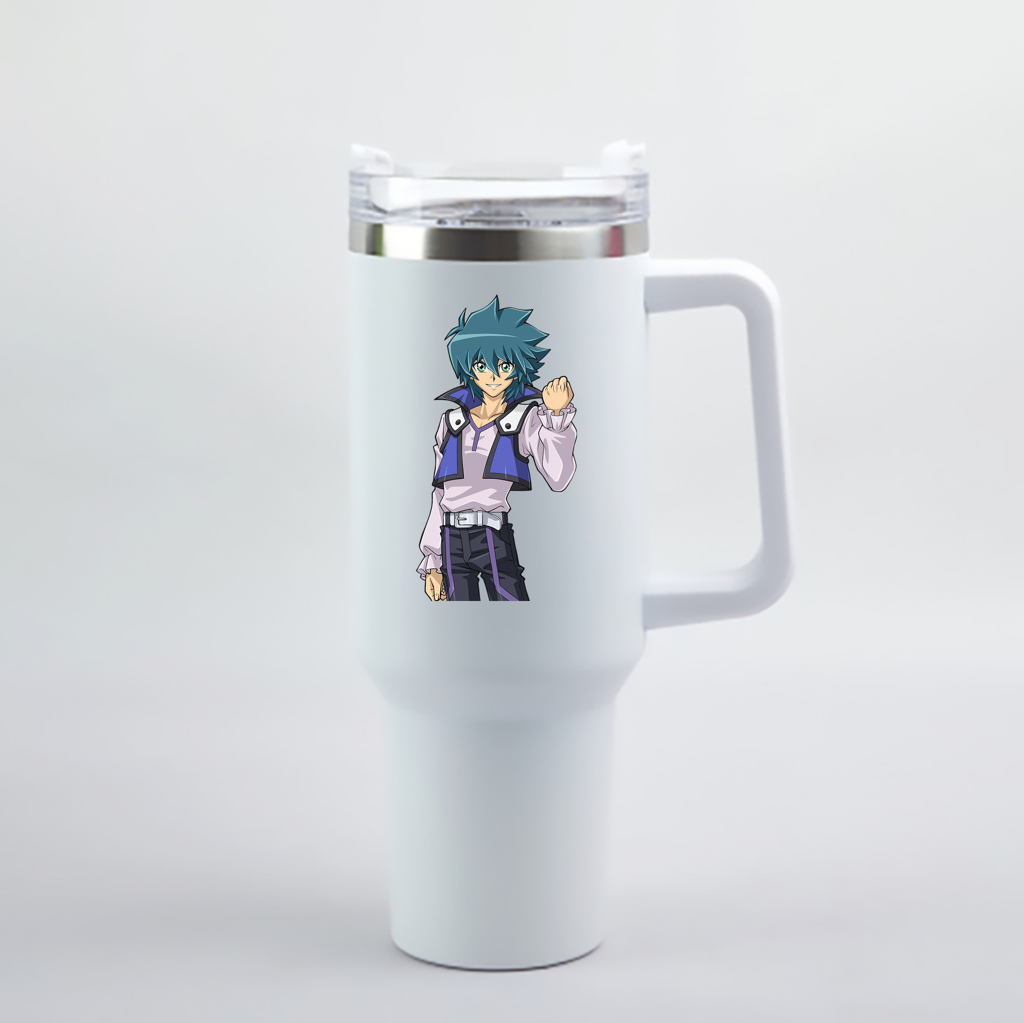 （画像用） 遊☆戯☆王 Yu-Gi-Oh! 1200mL車用タンブラー - クリスタルステッカー（プラスチックストロー付き）