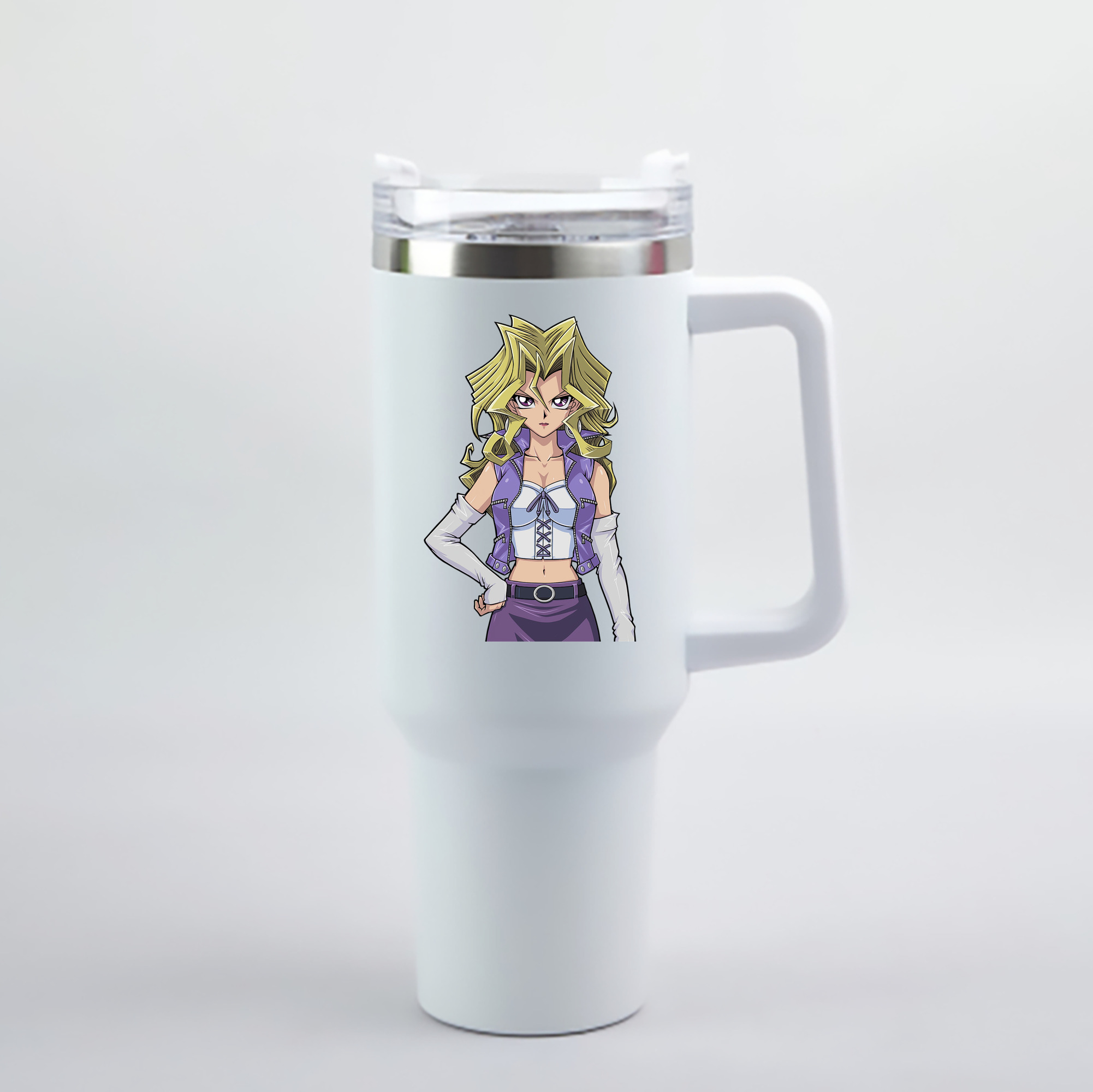 （画像用） 遊☆戯☆王 Yu-Gi-Oh! 1200mL車用タンブラー - クリスタルステッカー（プラスチックストロー付き）