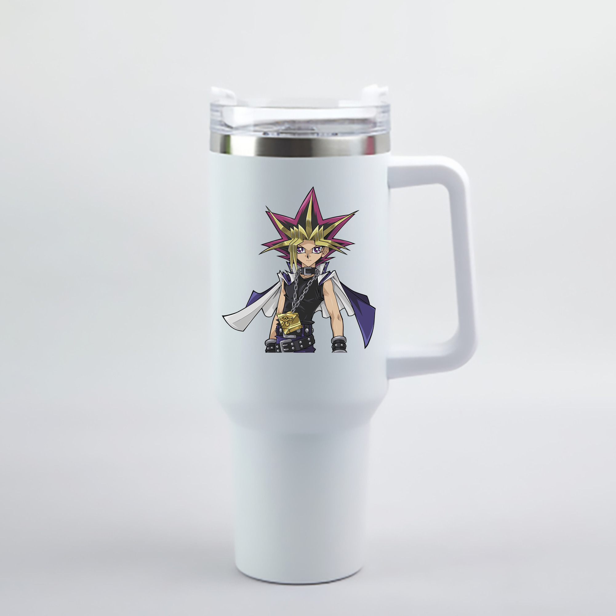 （画像用） 遊☆戯☆王 Yu-Gi-Oh! 1200mL車用タンブラー - クリスタルステッカー（プラスチックストロー付き）