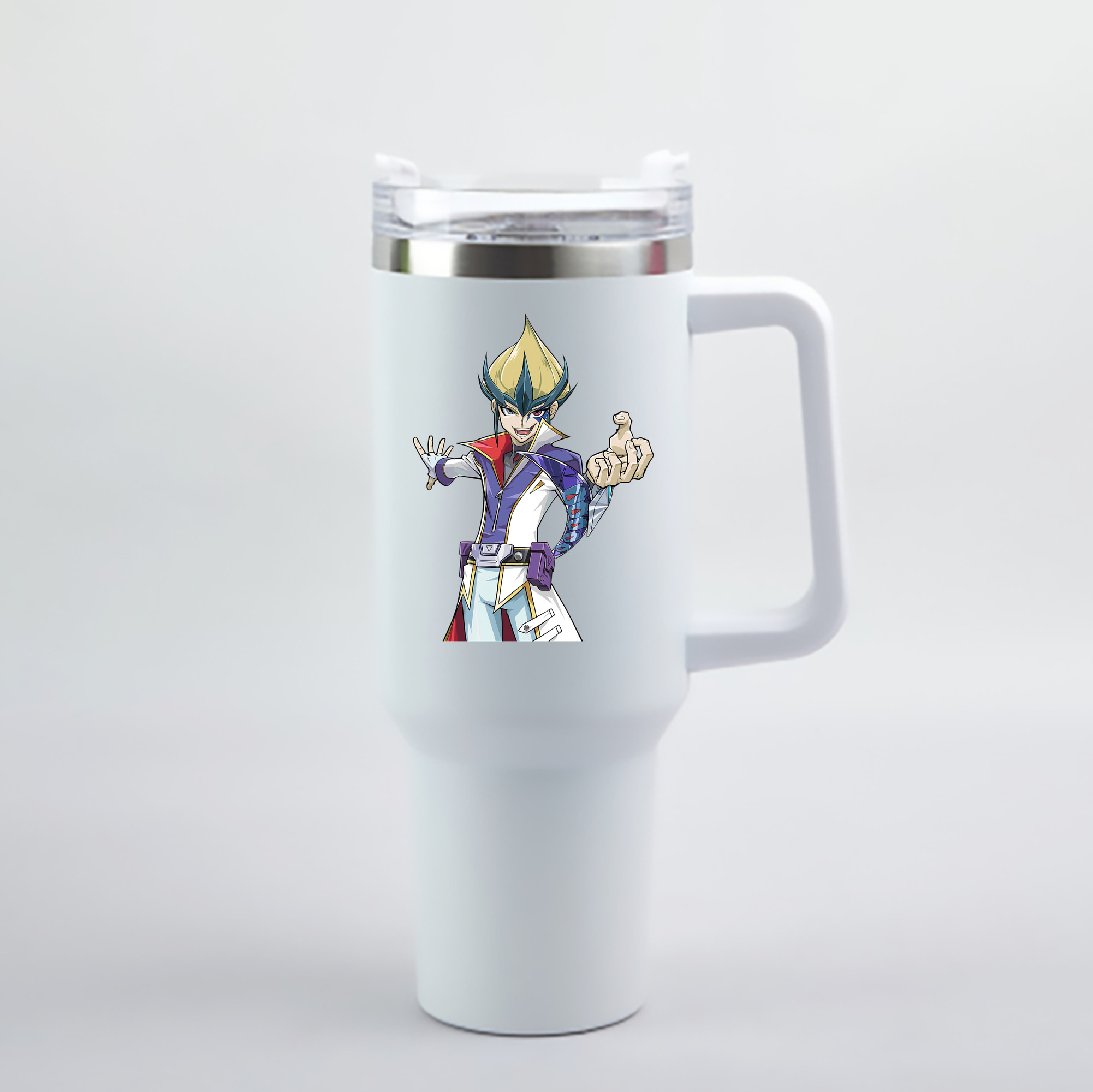 （画像用） 遊☆戯☆王 Yu-Gi-Oh! 1200mL車用タンブラー - クリスタルステッカー（プラスチックストロー付き）