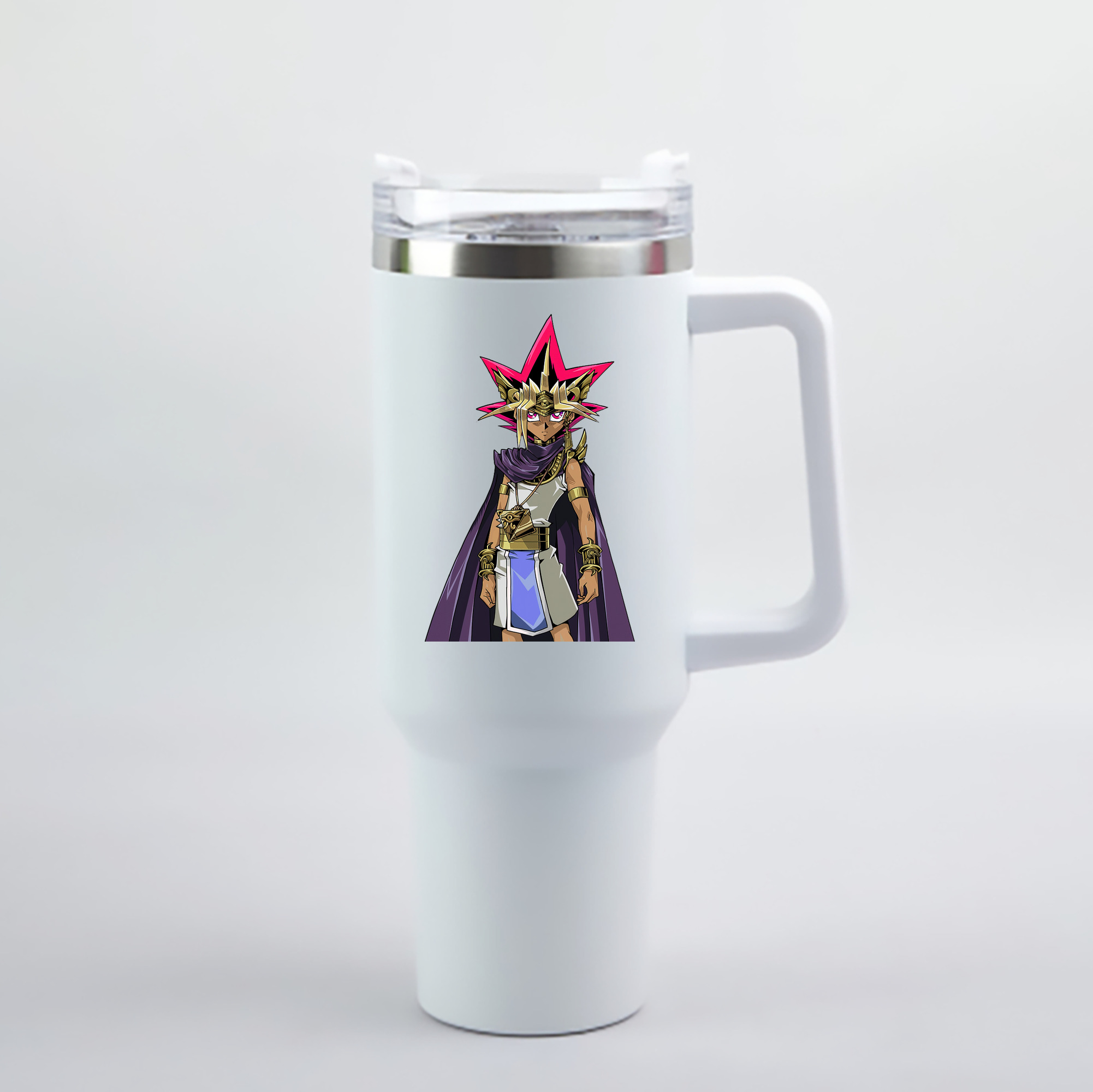 （画像用） 遊☆戯☆王 Yu-Gi-Oh! 1200mL車用タンブラー - クリスタルステッカー（プラスチックストロー付き）