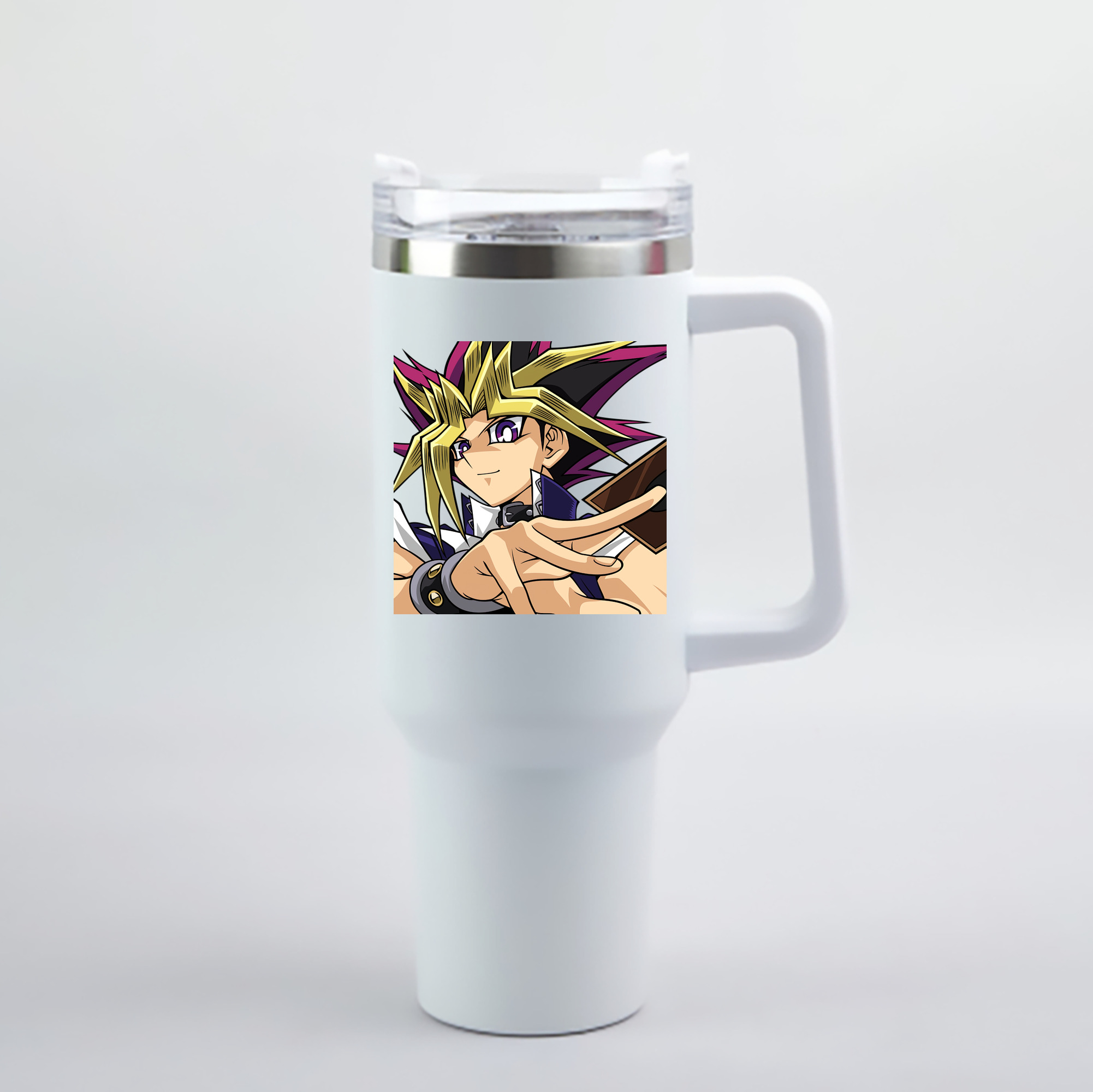 （画像用） 遊☆戯☆王 Yu-Gi-Oh! 1200mL車用タンブラー - クリスタルステッカー（プラスチックストロー付き）