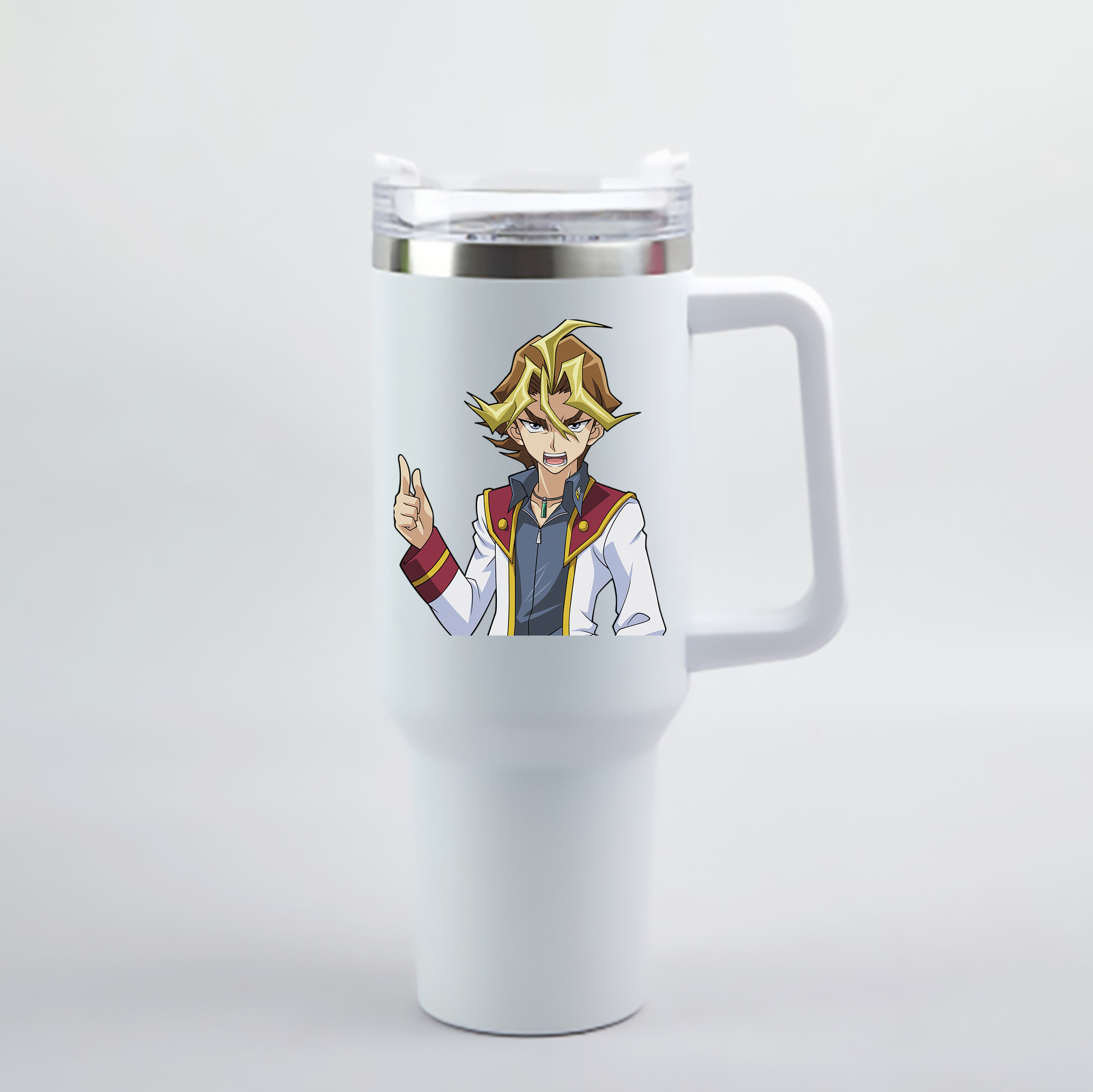 （画像用） 遊☆戯☆王 Yu-Gi-Oh! 1200mL車用タンブラー - クリスタルステッカー（プラスチックストロー付き）