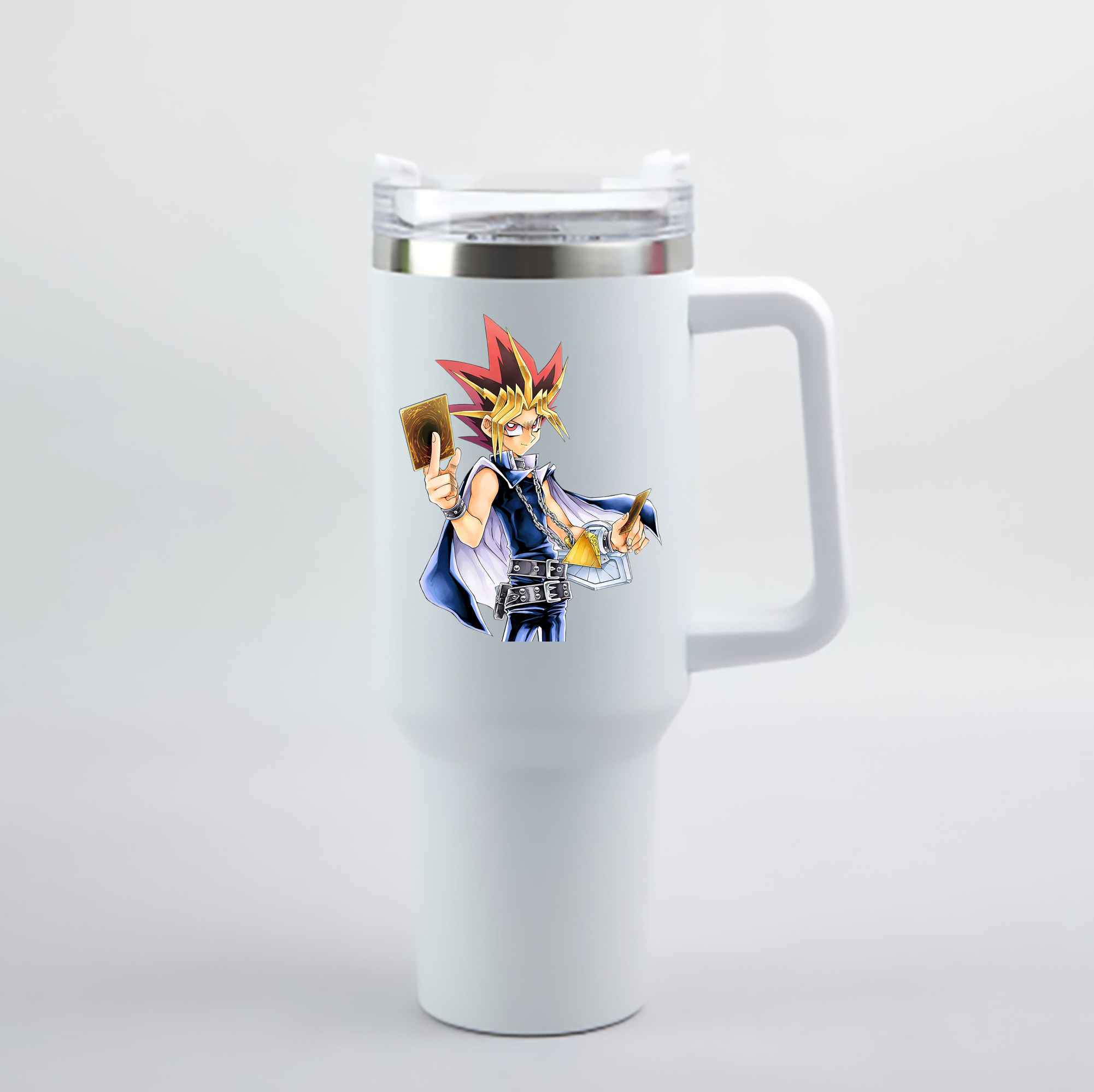 （画像用） 遊☆戯☆王 Yu-Gi-Oh! 1200mL車用タンブラー - クリスタルステッカー（プラスチックストロー付き）