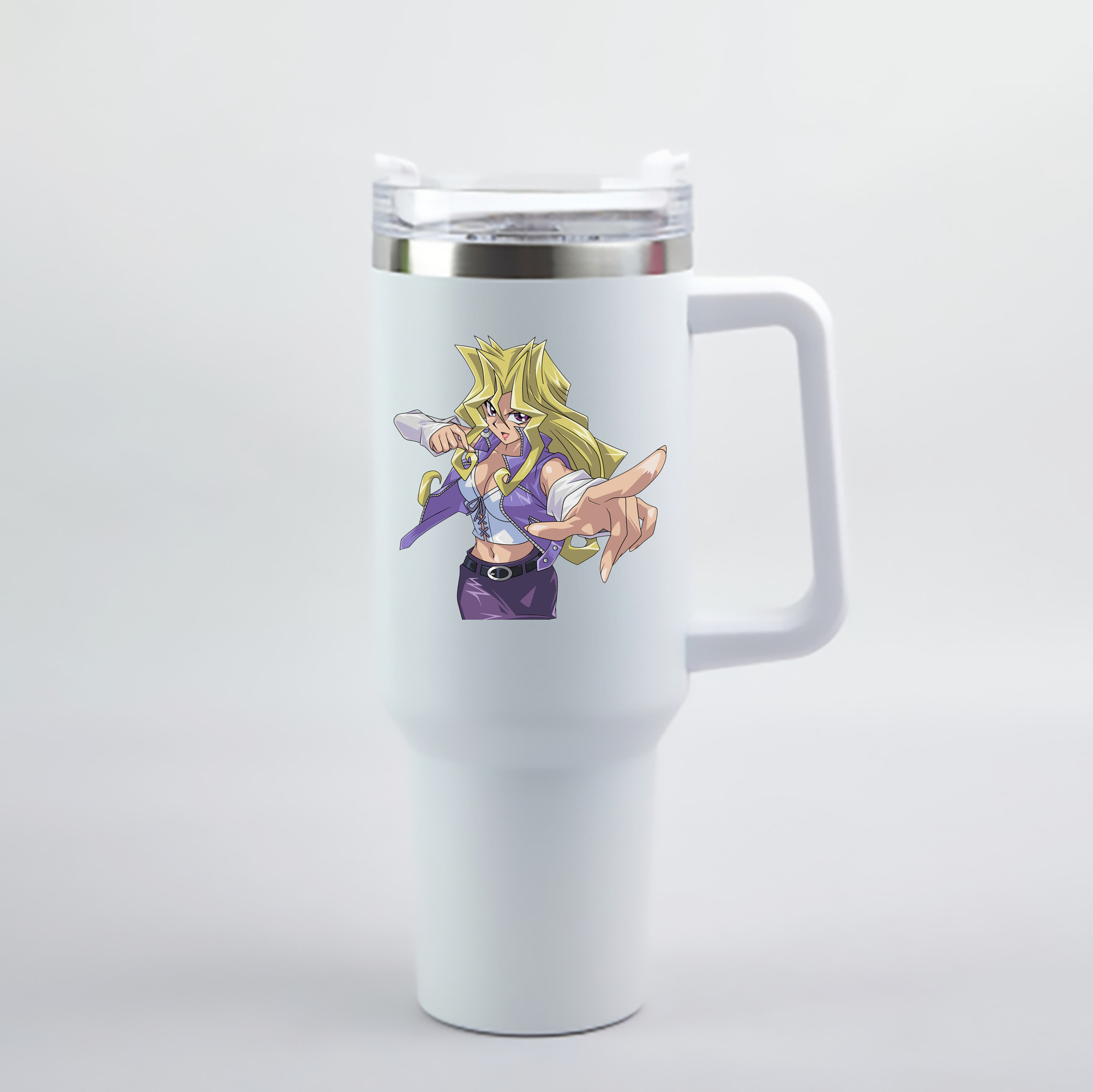 （画像用） 遊☆戯☆王 Yu-Gi-Oh! 1200mL車用タンブラー - クリスタルステッカー（プラスチックストロー付き）