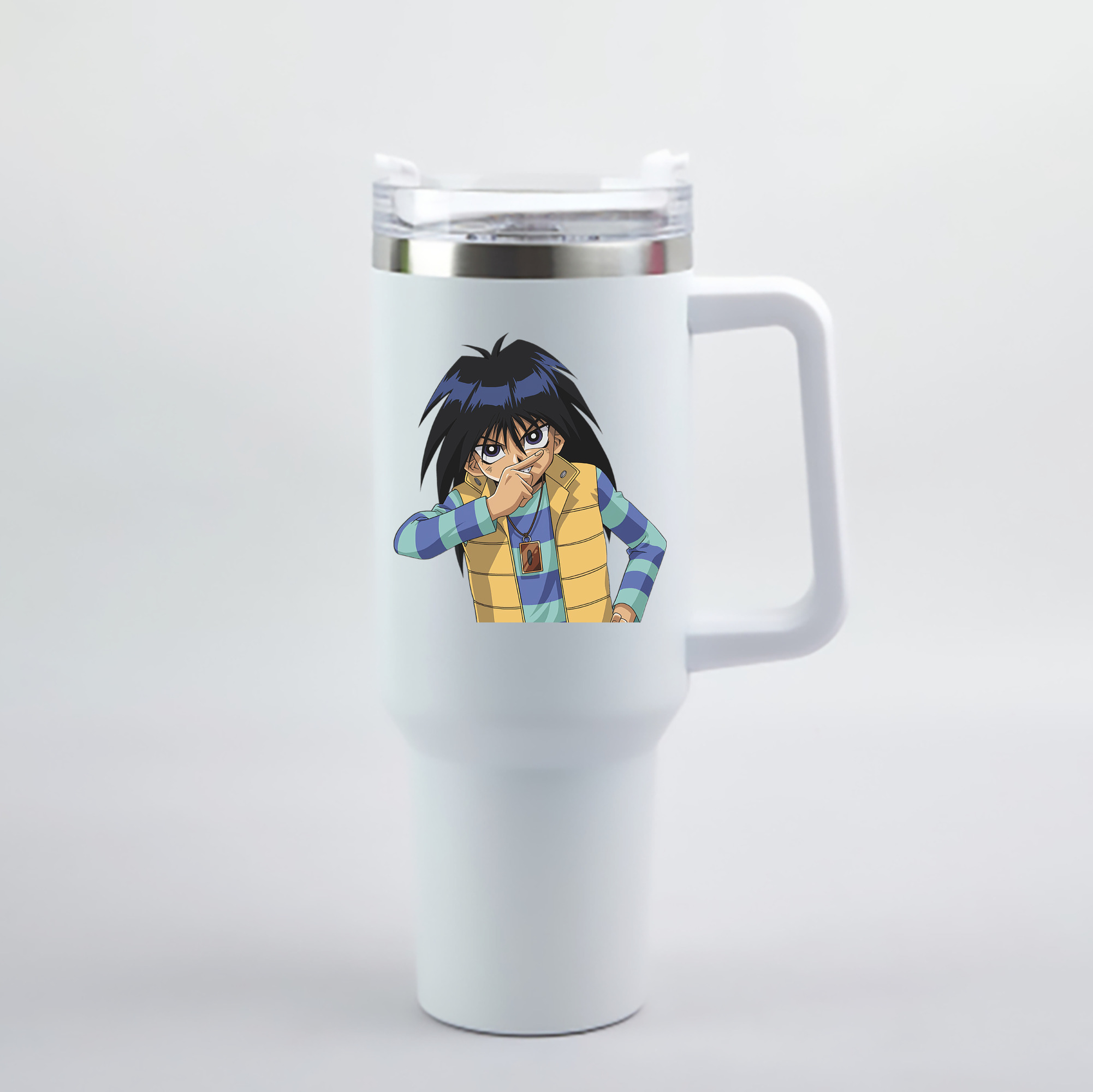 （画像用） 遊☆戯☆王 Yu-Gi-Oh! 1200mL車用タンブラー - クリスタルステッカー（プラスチックストロー付き）