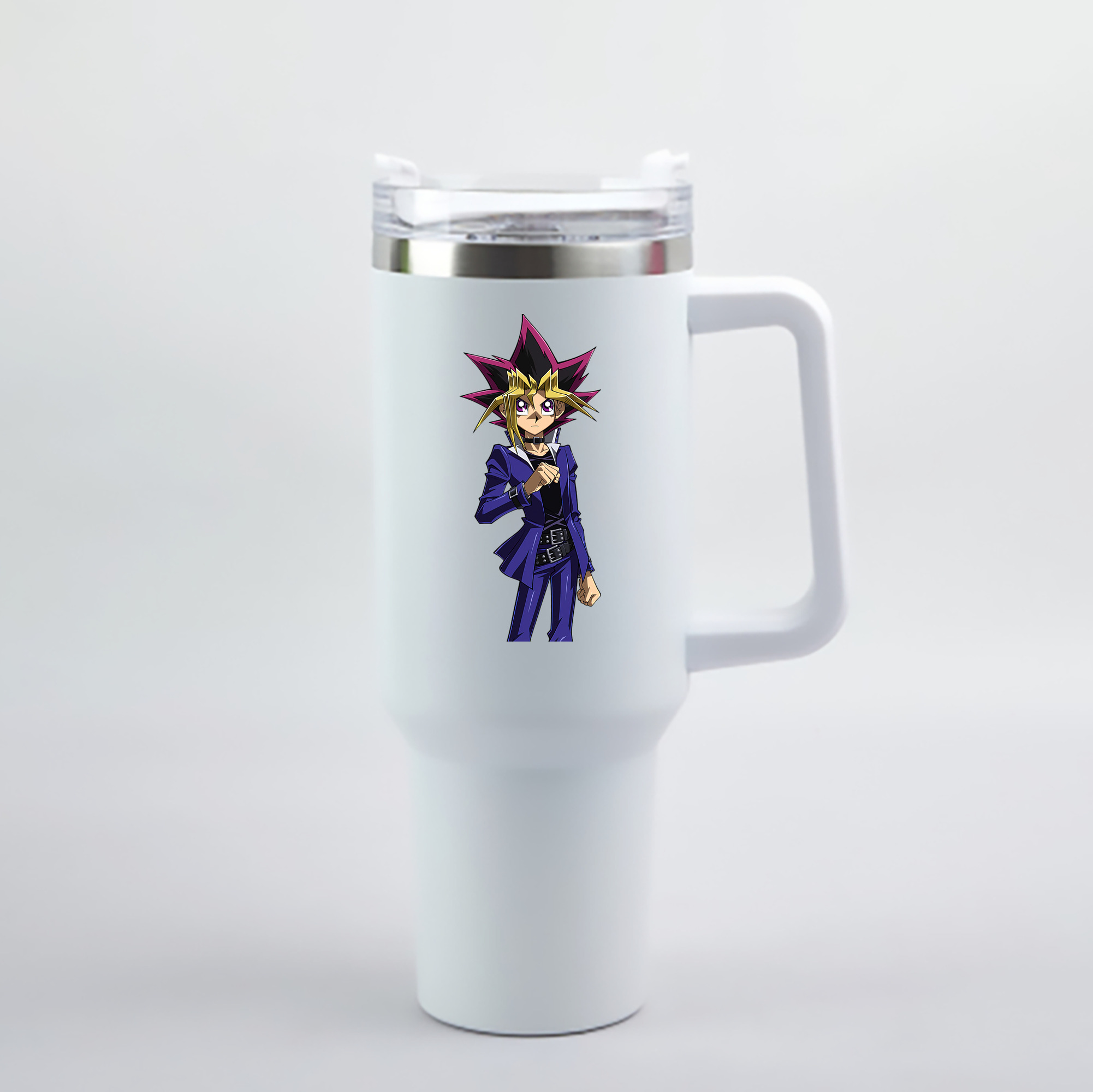 （画像用） 遊☆戯☆王 Yu-Gi-Oh! 1200mL車用タンブラー - クリスタルステッカー（プラスチックストロー付き）