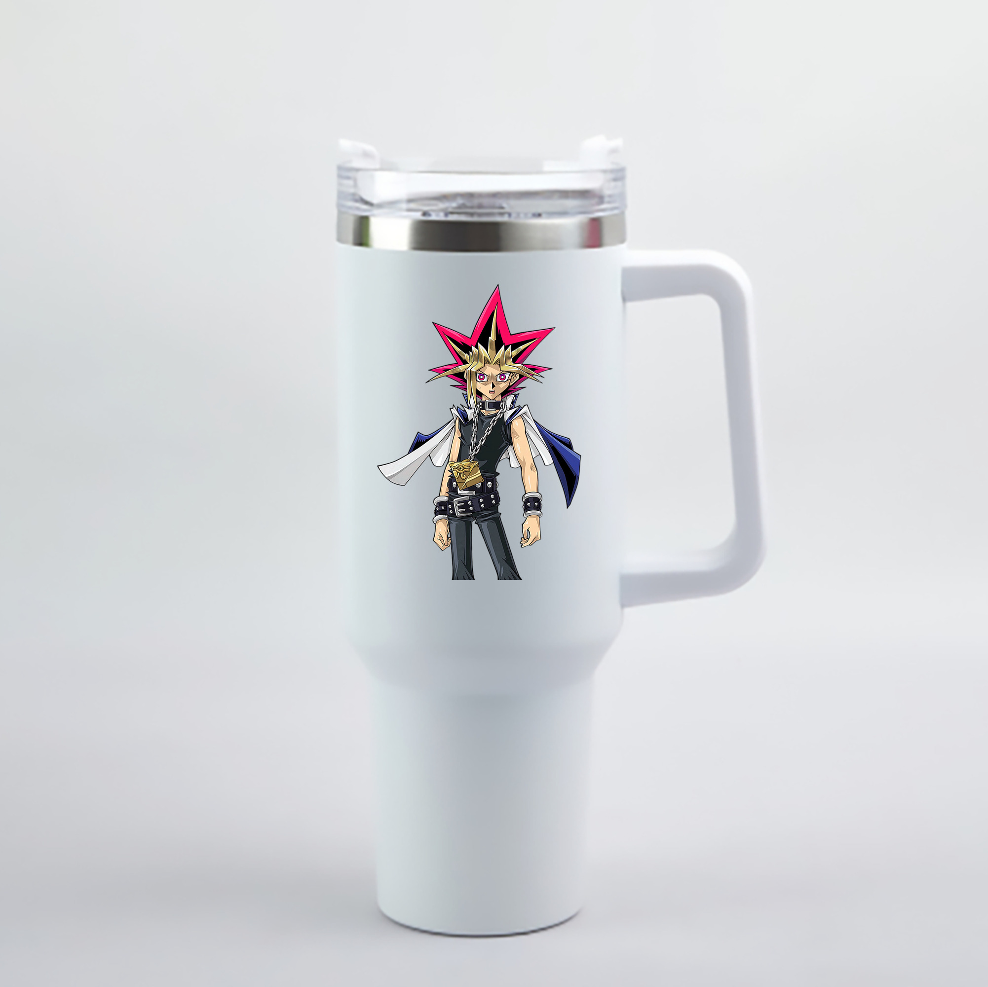 （画像用） 遊☆戯☆王 Yu-Gi-Oh! 1200mL車用タンブラー - クリスタルステッカー（プラスチックストロー付き）