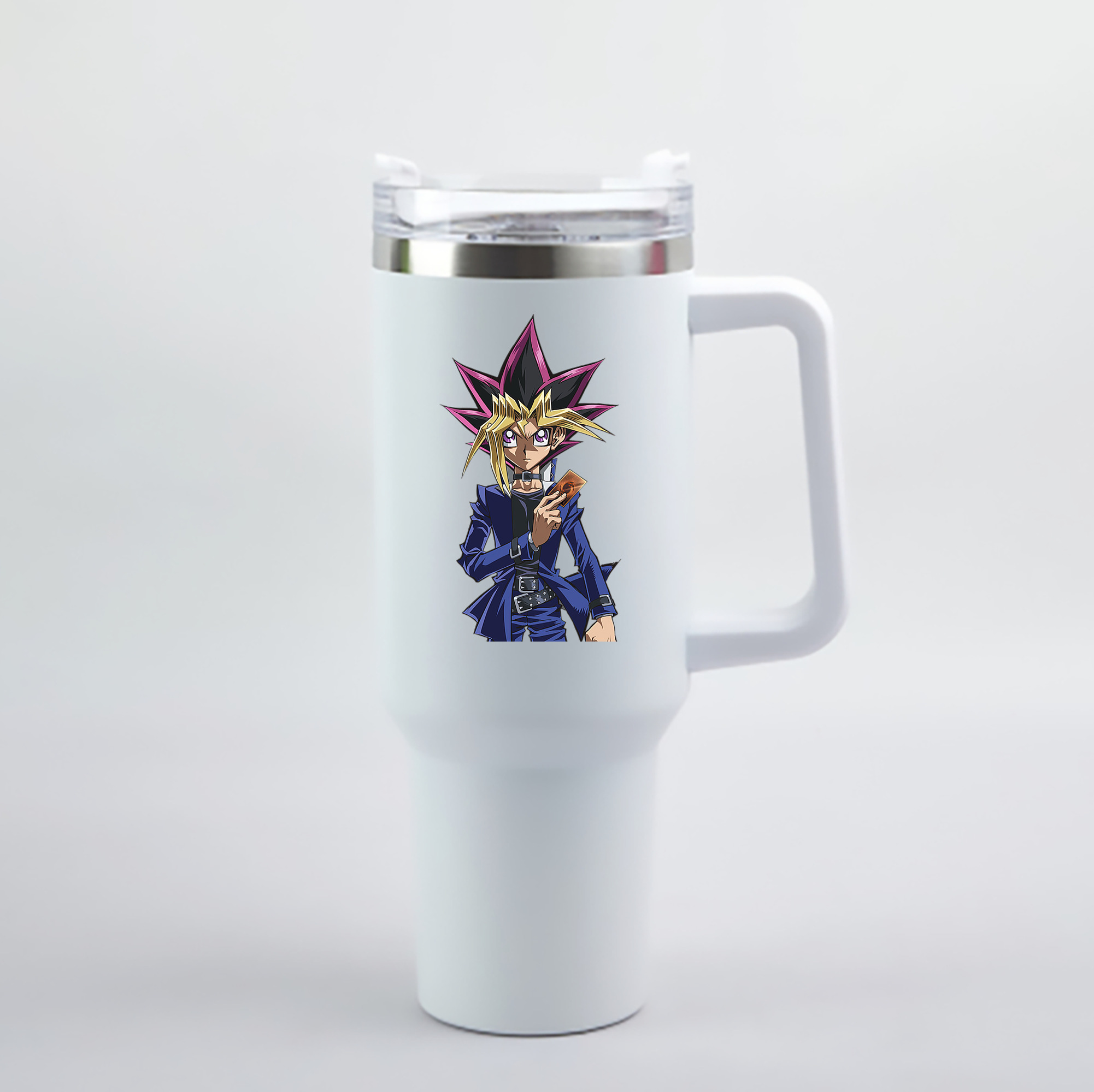 （画像用） 遊☆戯☆王 Yu-Gi-Oh! 1200mL車用タンブラー - クリスタルステッカー（プラスチックストロー付き）