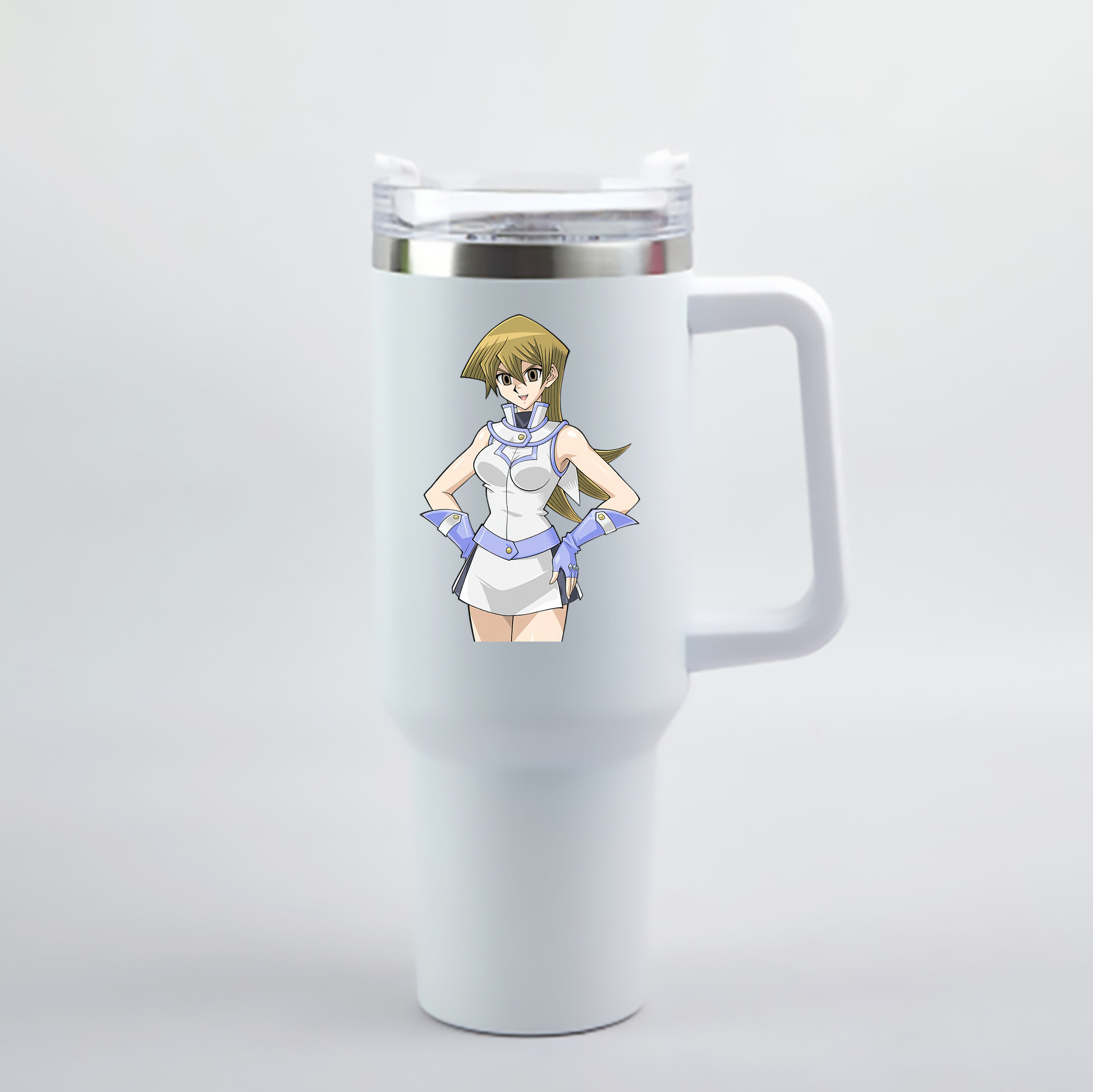 （画像用） 遊☆戯☆王 Yu-Gi-Oh! 1200mL車用タンブラー - クリスタルステッカー（プラスチックストロー付き）