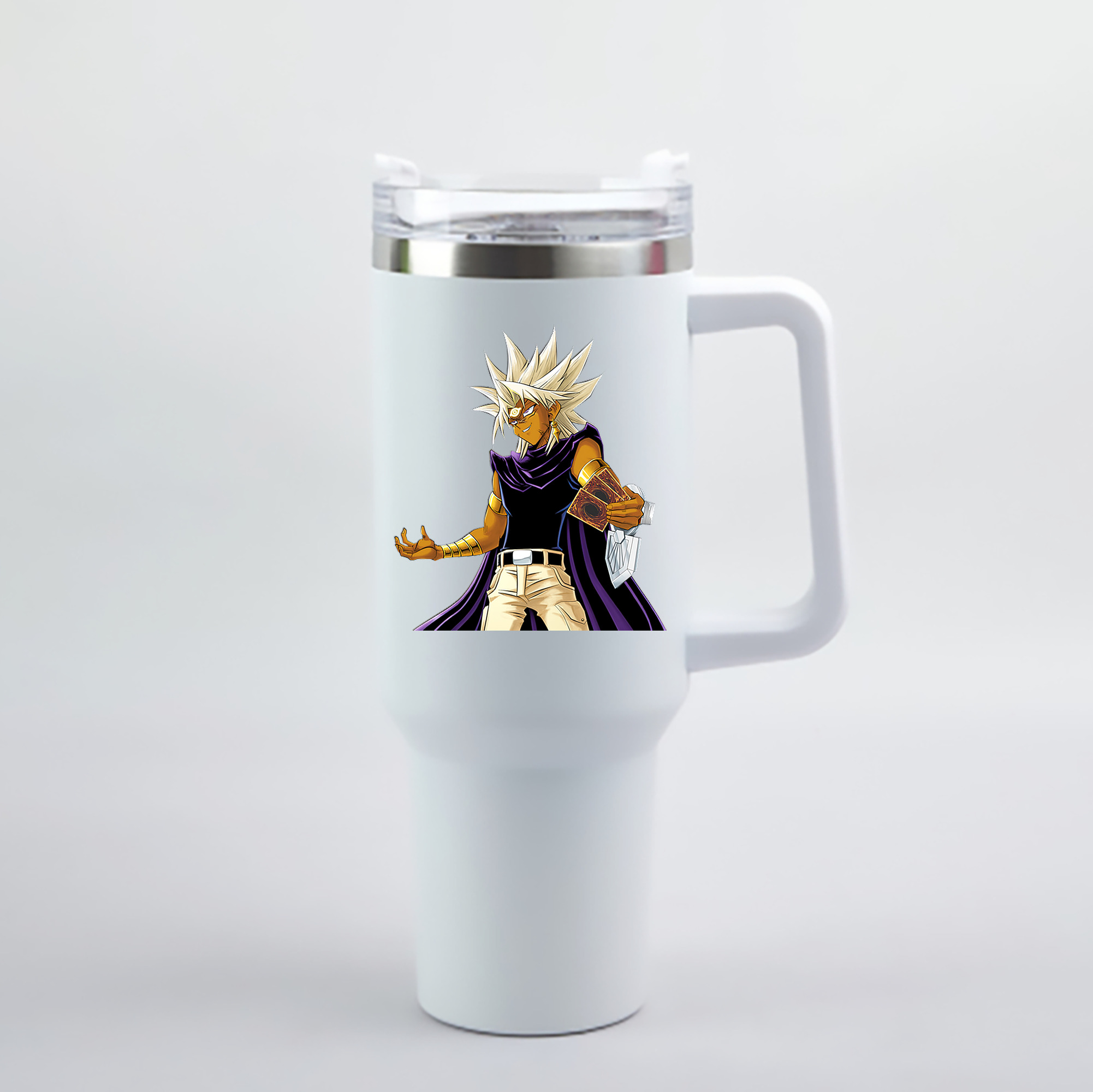 （画像用） 遊☆戯☆王 Yu-Gi-Oh! 1200mL車用タンブラー - クリスタルステッカー（プラスチックストロー付き）