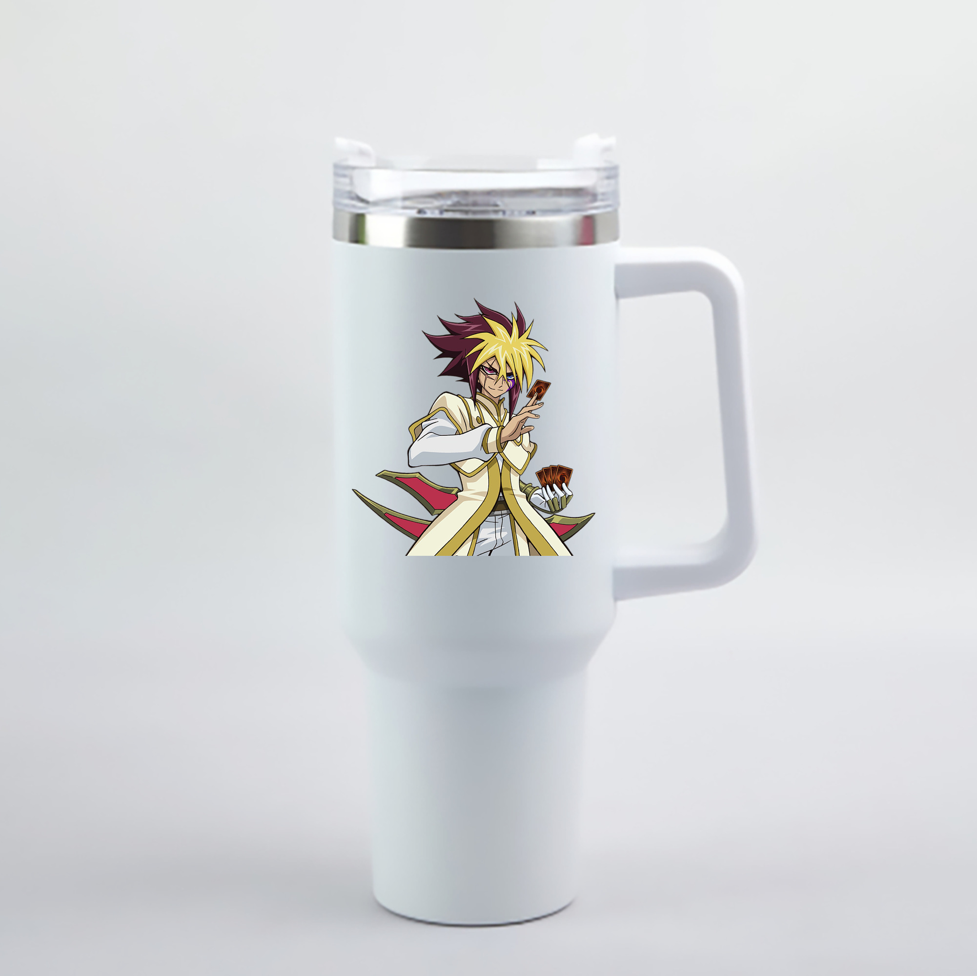 （画像用） 遊☆戯☆王 Yu-Gi-Oh! 1200mL車用タンブラー - クリスタルステッカー（プラスチックストロー付き）