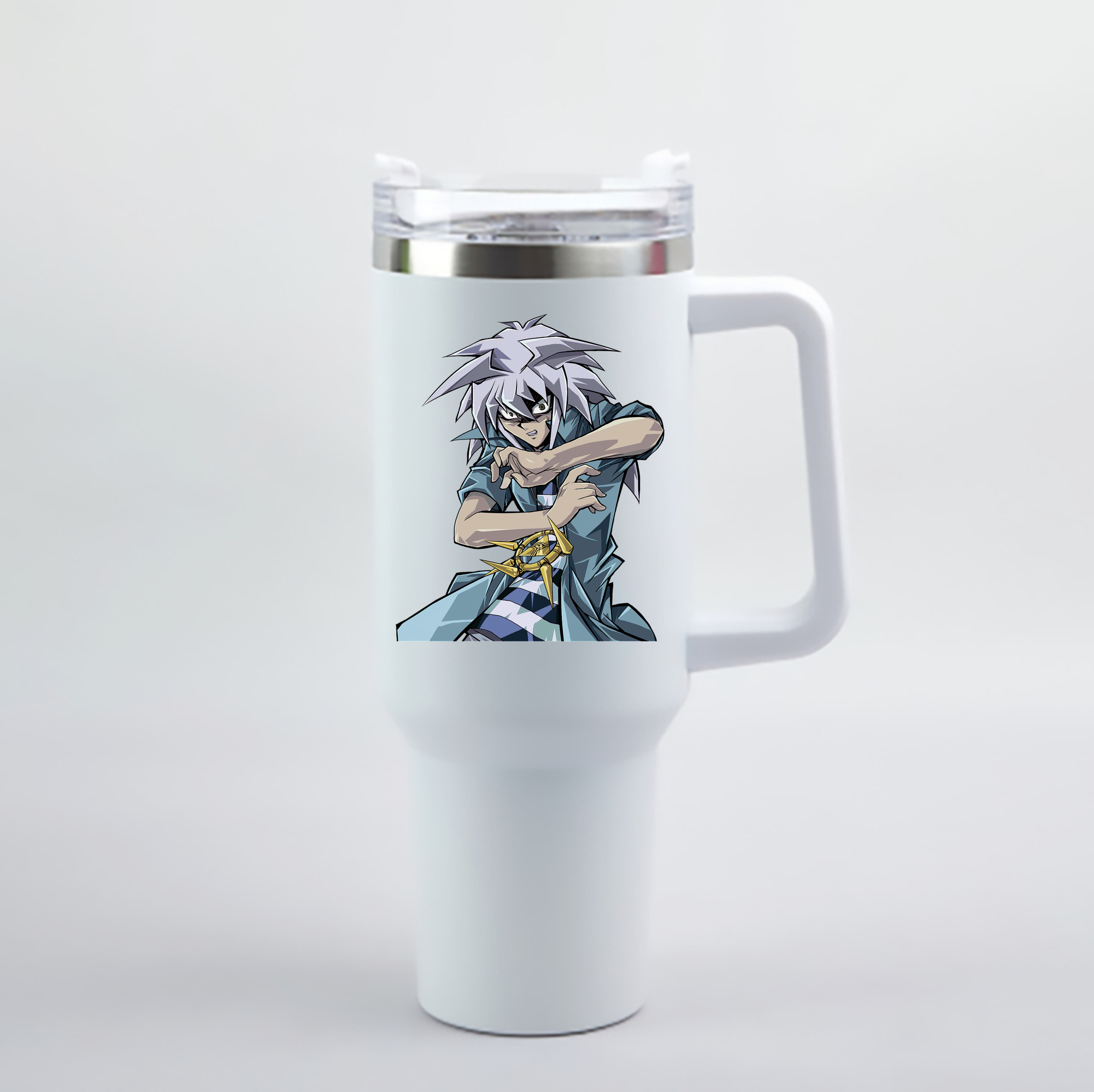 （画像用） 遊☆戯☆王 Yu-Gi-Oh! 1200mL車用タンブラー - クリスタルステッカー（プラスチックストロー付き）