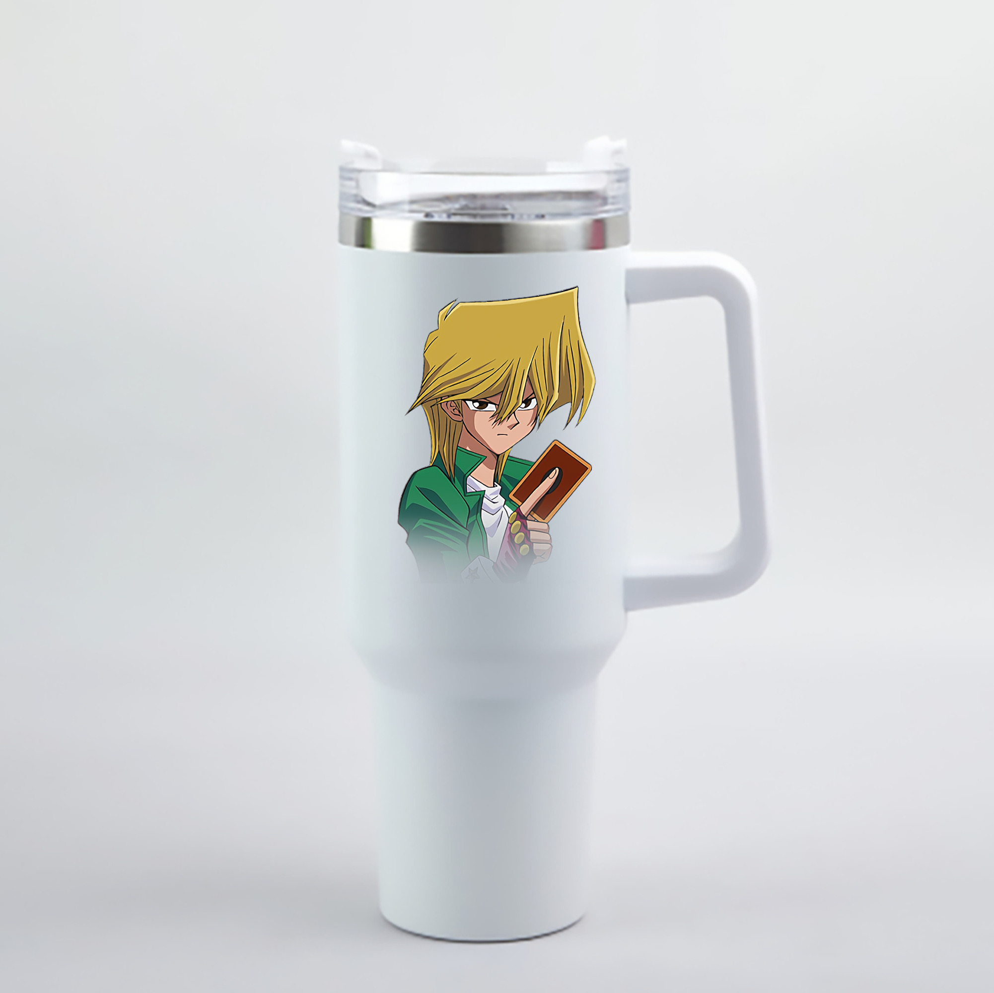 （画像用） 遊☆戯☆王 Yu-Gi-Oh! 1200mL車用タンブラー - クリスタルステッカー（プラスチックストロー付き）