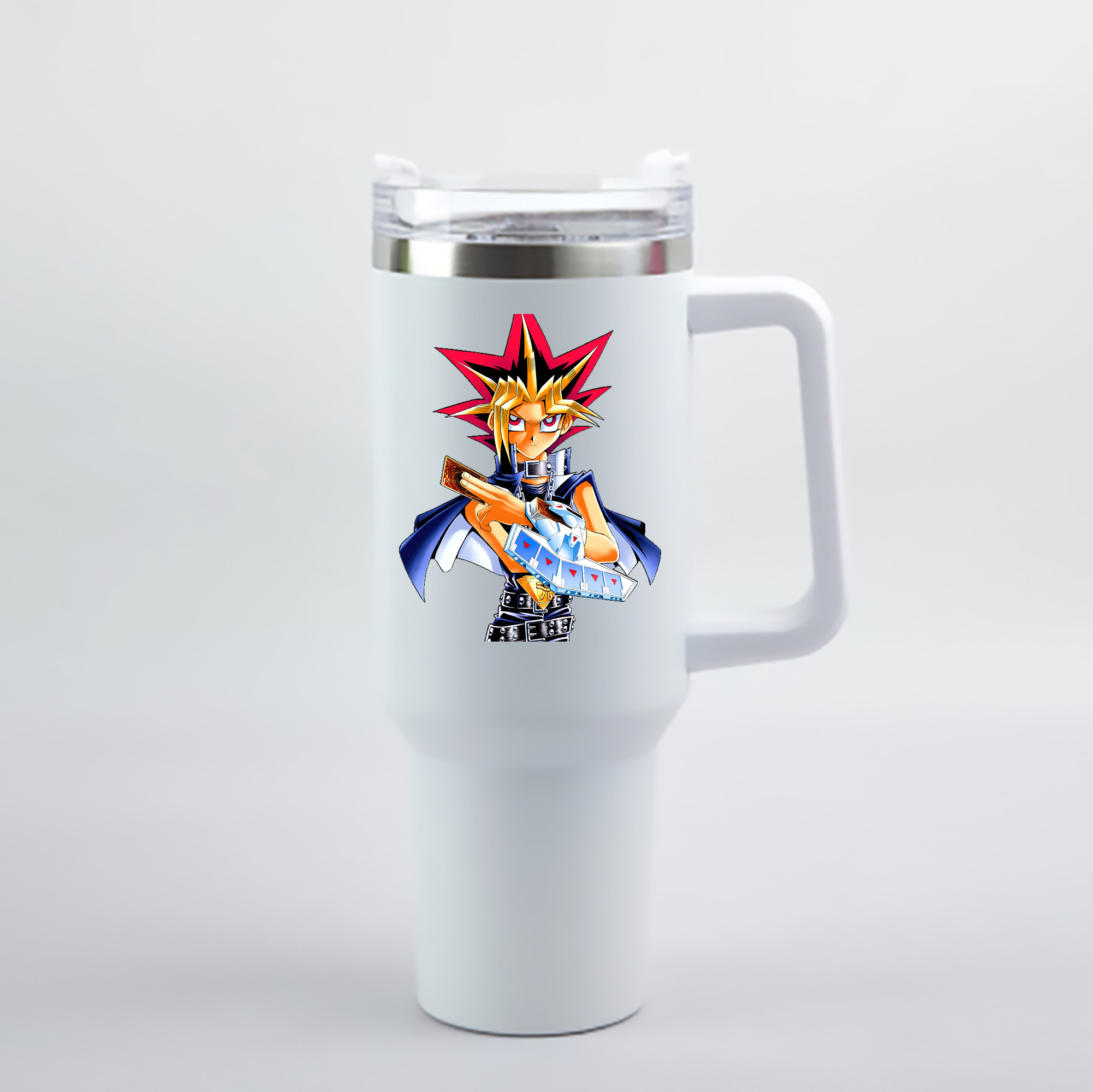 （画像用） 遊☆戯☆王 Yu-Gi-Oh! 1200mL車用タンブラー - クリスタルステッカー（プラスチックストロー付き）