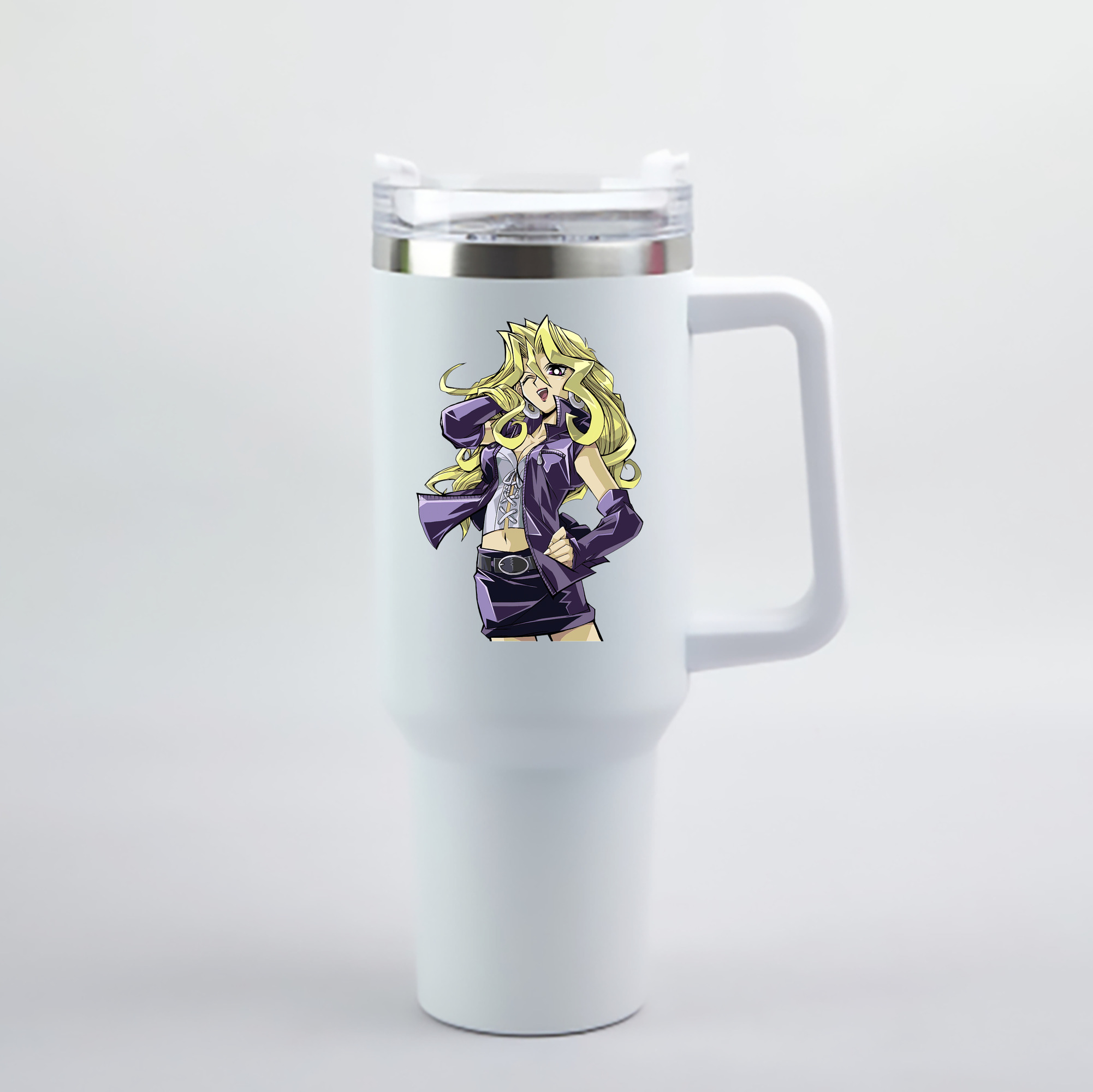 （画像用） 遊☆戯☆王 Yu-Gi-Oh! 1200mL車用タンブラー - クリスタルステッカー（プラスチックストロー付き）