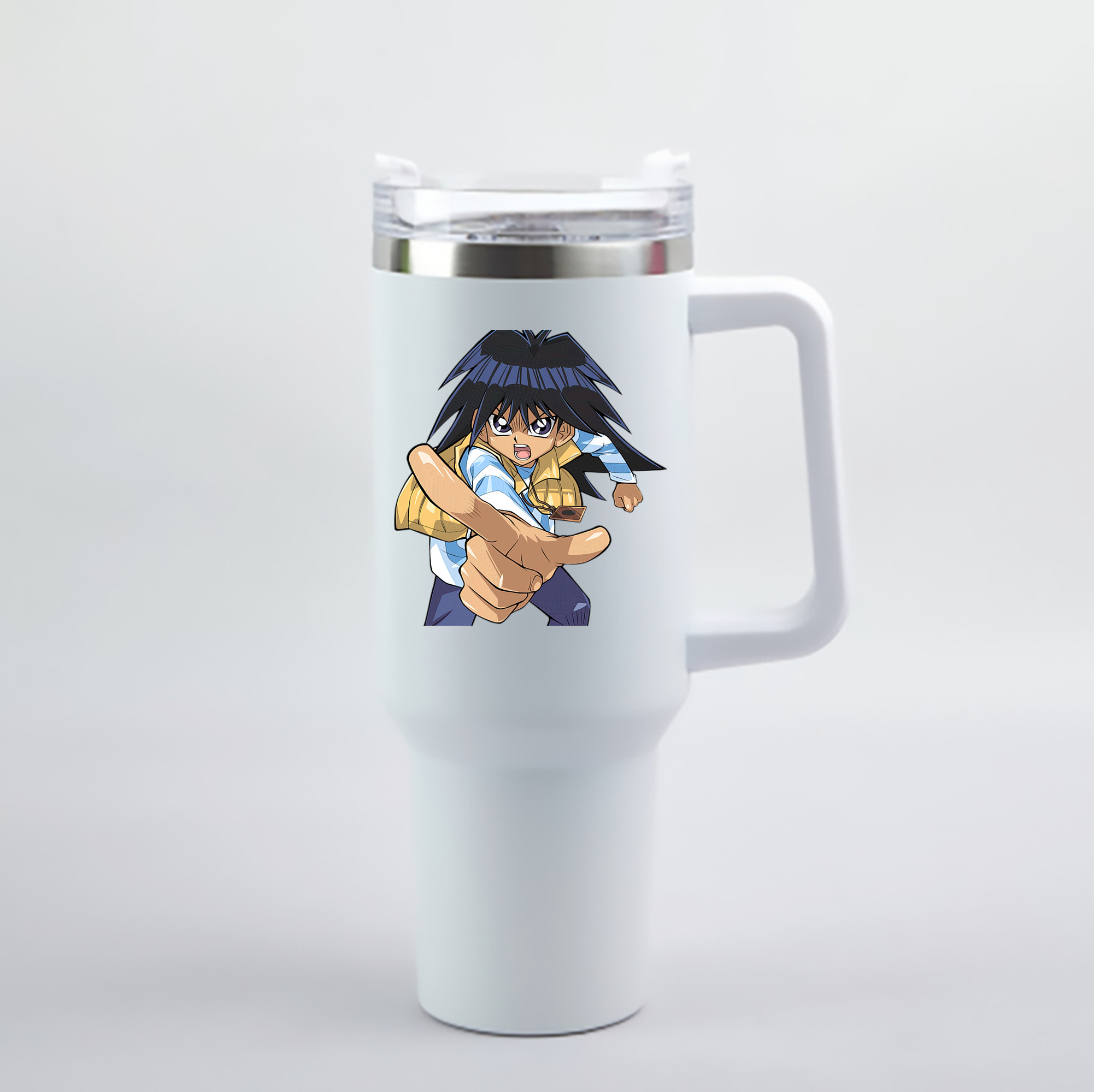 （画像用） 遊☆戯☆王 Yu-Gi-Oh! 1200mL車用タンブラー - クリスタルステッカー（プラスチックストロー付き）