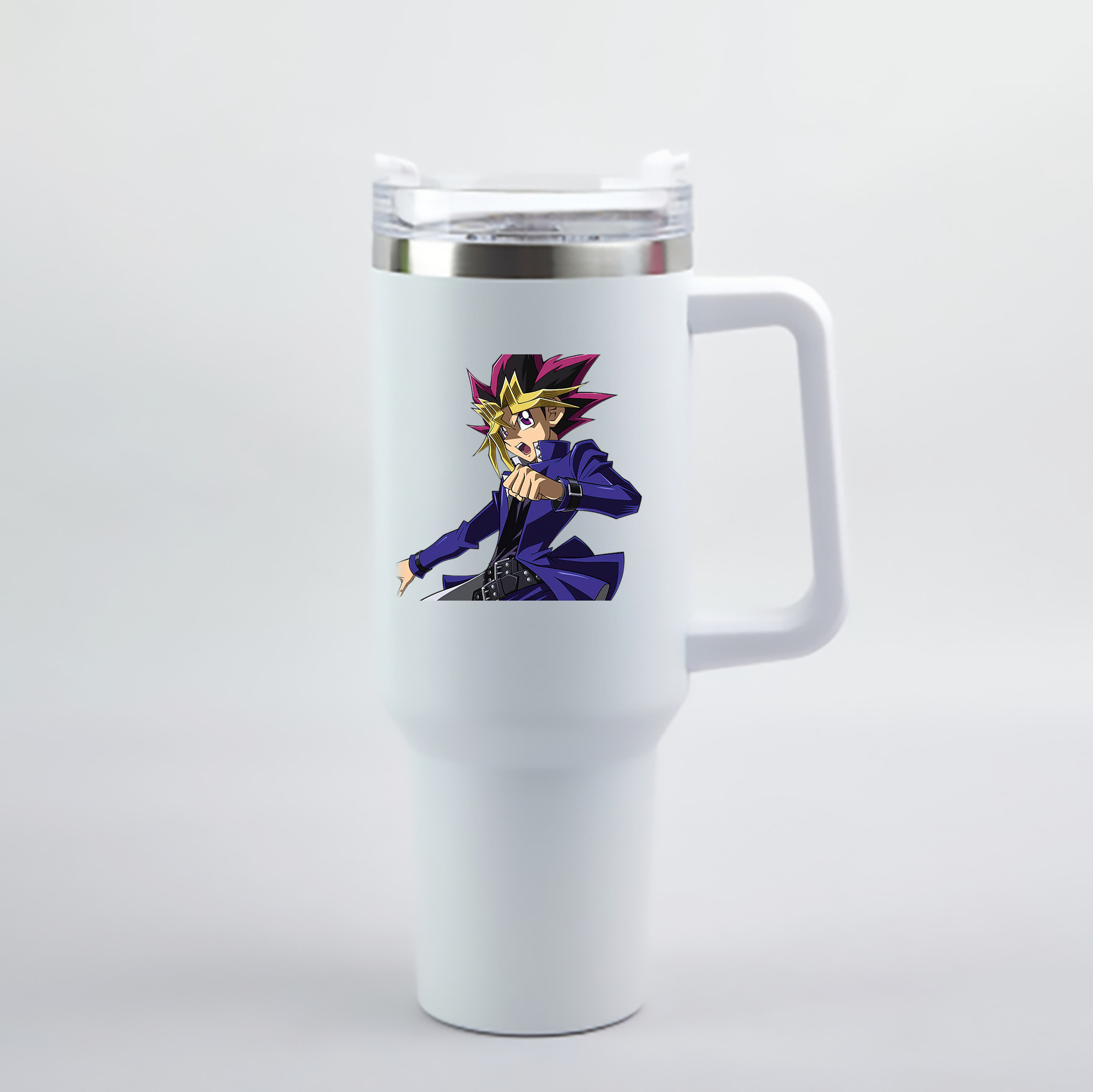 （画像用） 遊☆戯☆王 Yu-Gi-Oh! 1200mL車用タンブラー - クリスタルステッカー（プラスチックストロー付き）