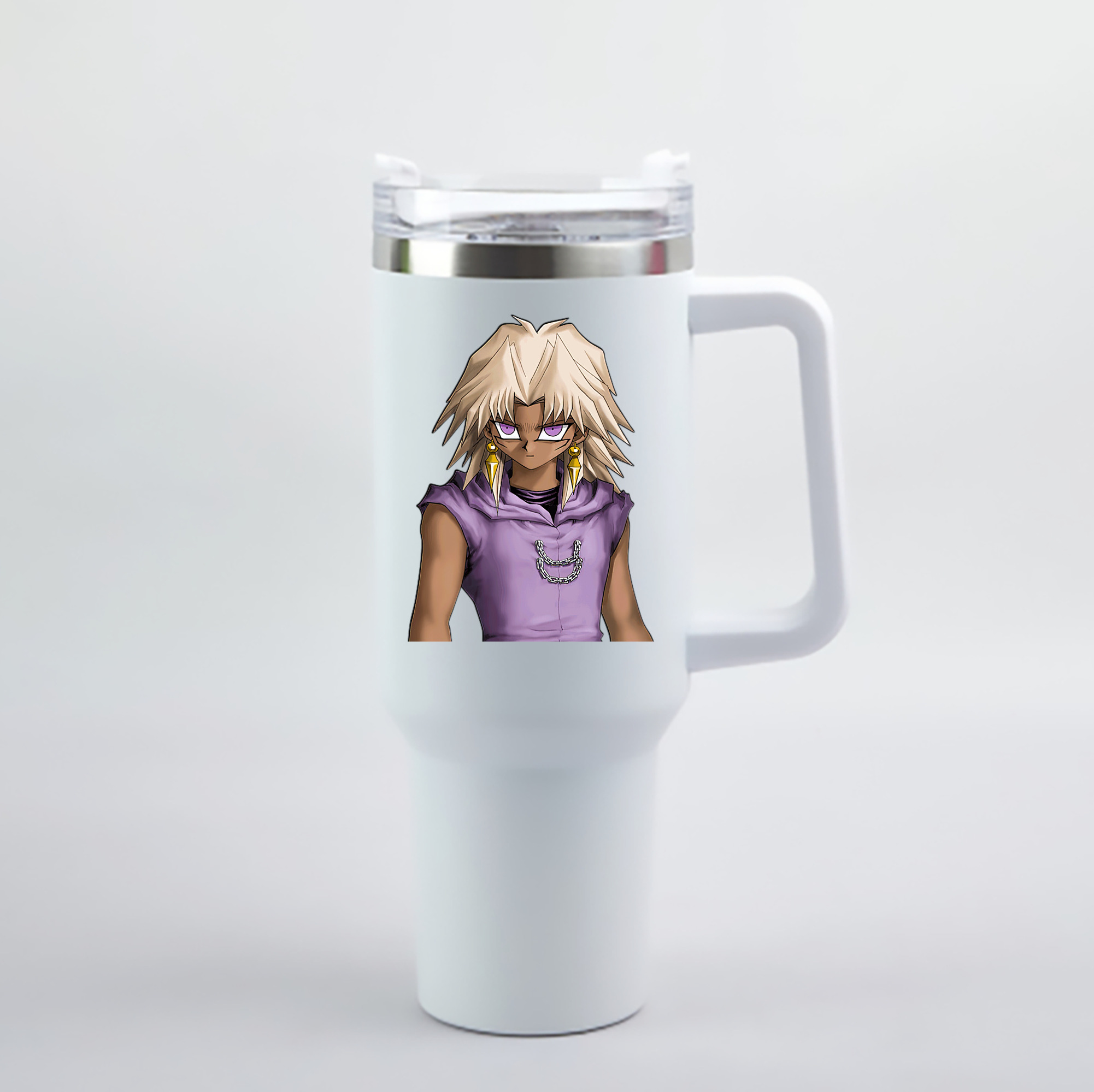 （画像用） 遊☆戯☆王 Yu-Gi-Oh! 1200mL車用タンブラー - クリスタルステッカー（プラスチックストロー付き）