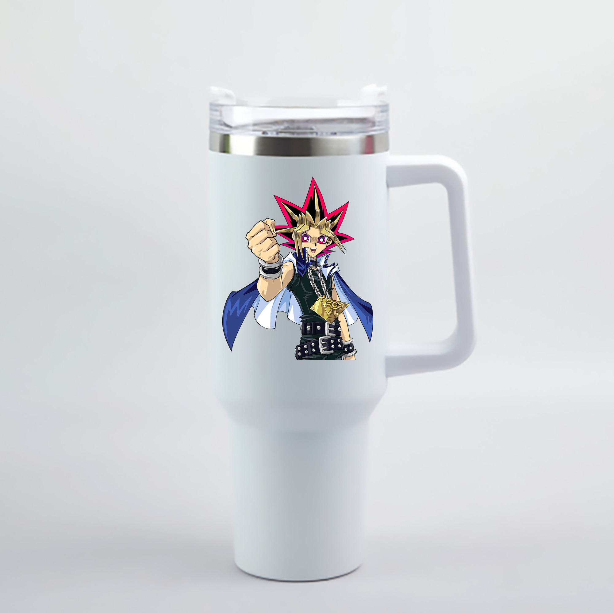 （画像用） 遊☆戯☆王 Yu-Gi-Oh! 1200mL車用タンブラー - クリスタルステッカー（プラスチックストロー付き）