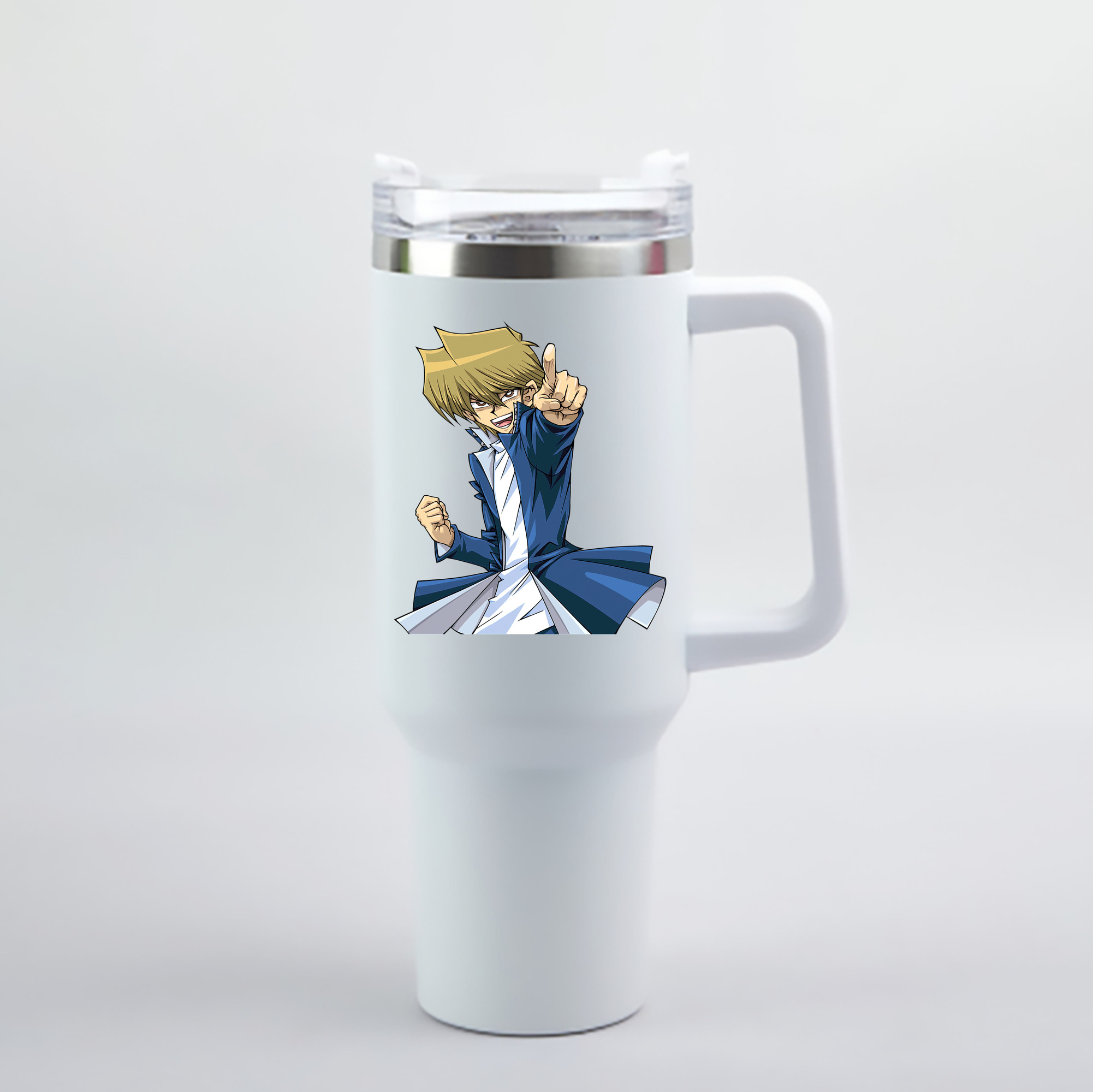 （画像用） 遊☆戯☆王 Yu-Gi-Oh! 1200mL車用タンブラー - クリスタルステッカー（プラスチックストロー付き）
