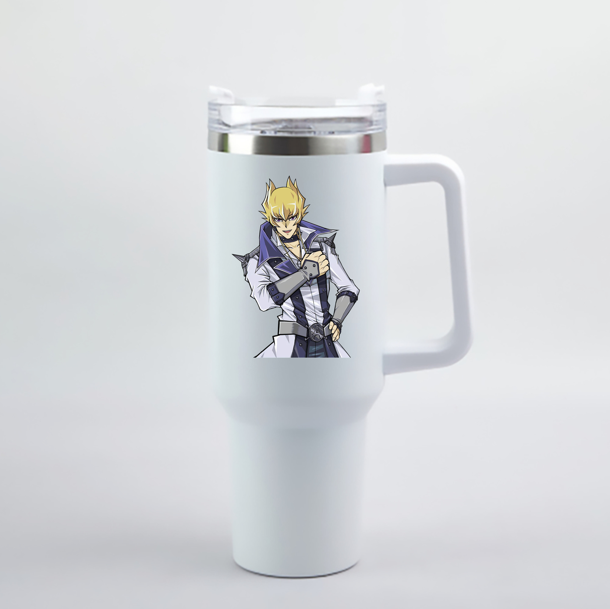 （画像用） 遊☆戯☆王 Yu-Gi-Oh! 1200mL車用タンブラー - クリスタルステッカー（プラスチックストロー付き）