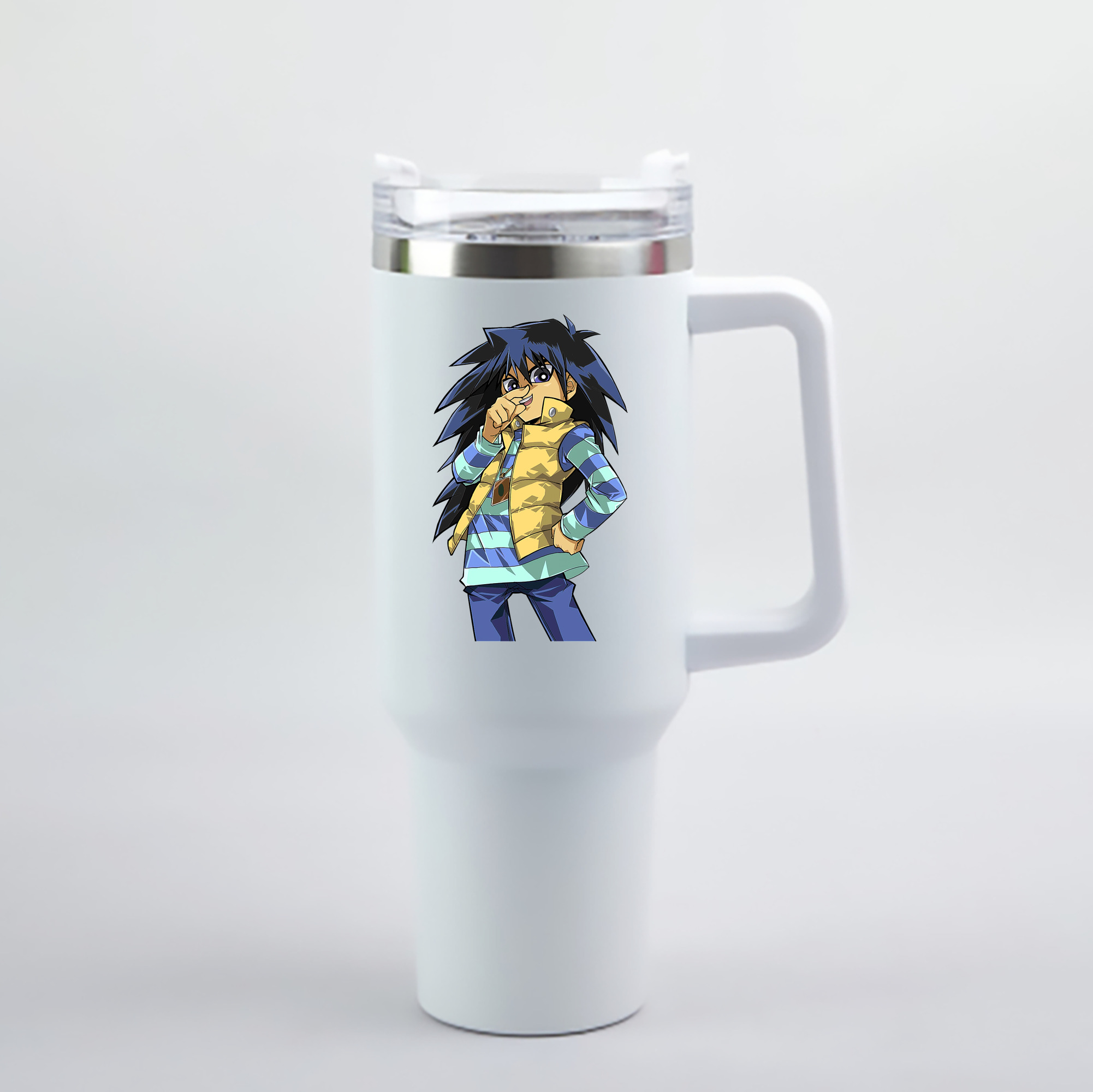 （画像用） 遊☆戯☆王 Yu-Gi-Oh! 1200mL車用タンブラー - クリスタルステッカー（プラスチックストロー付き）