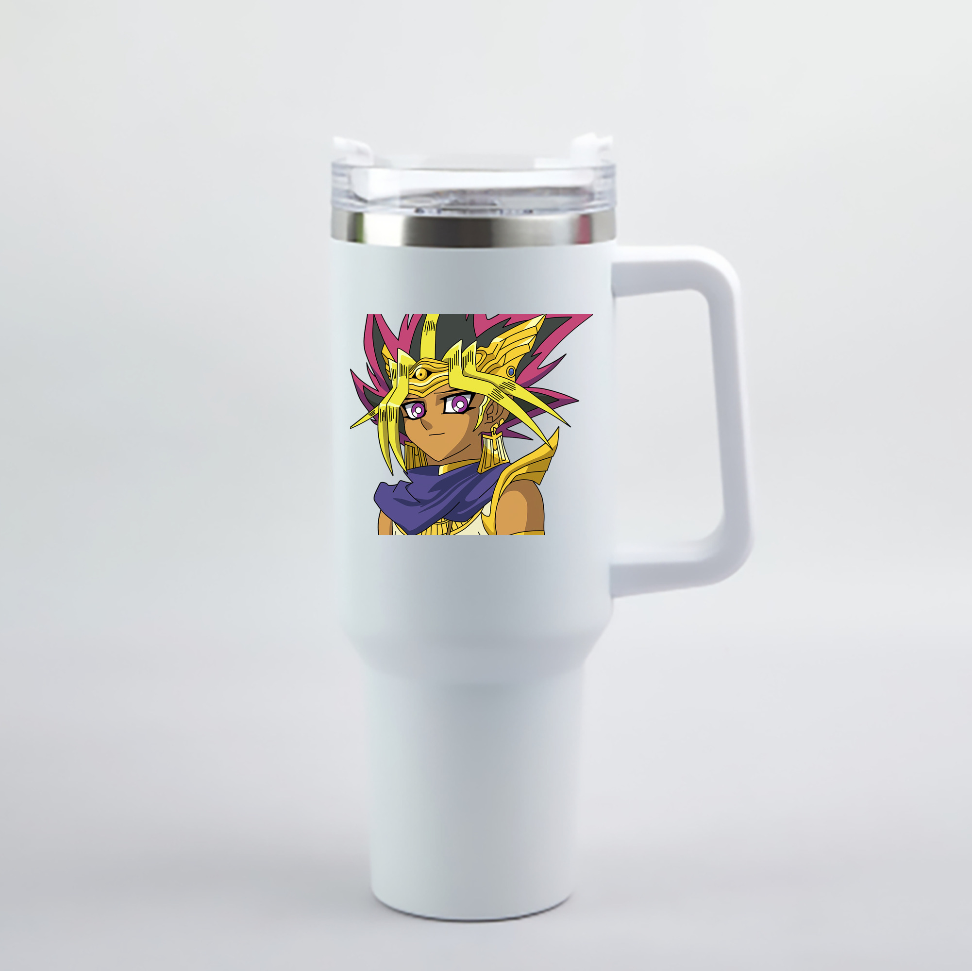 （画像用） 遊☆戯☆王 Yu-Gi-Oh! 1200mL車用タンブラー - クリスタルステッカー（プラスチックストロー付き）