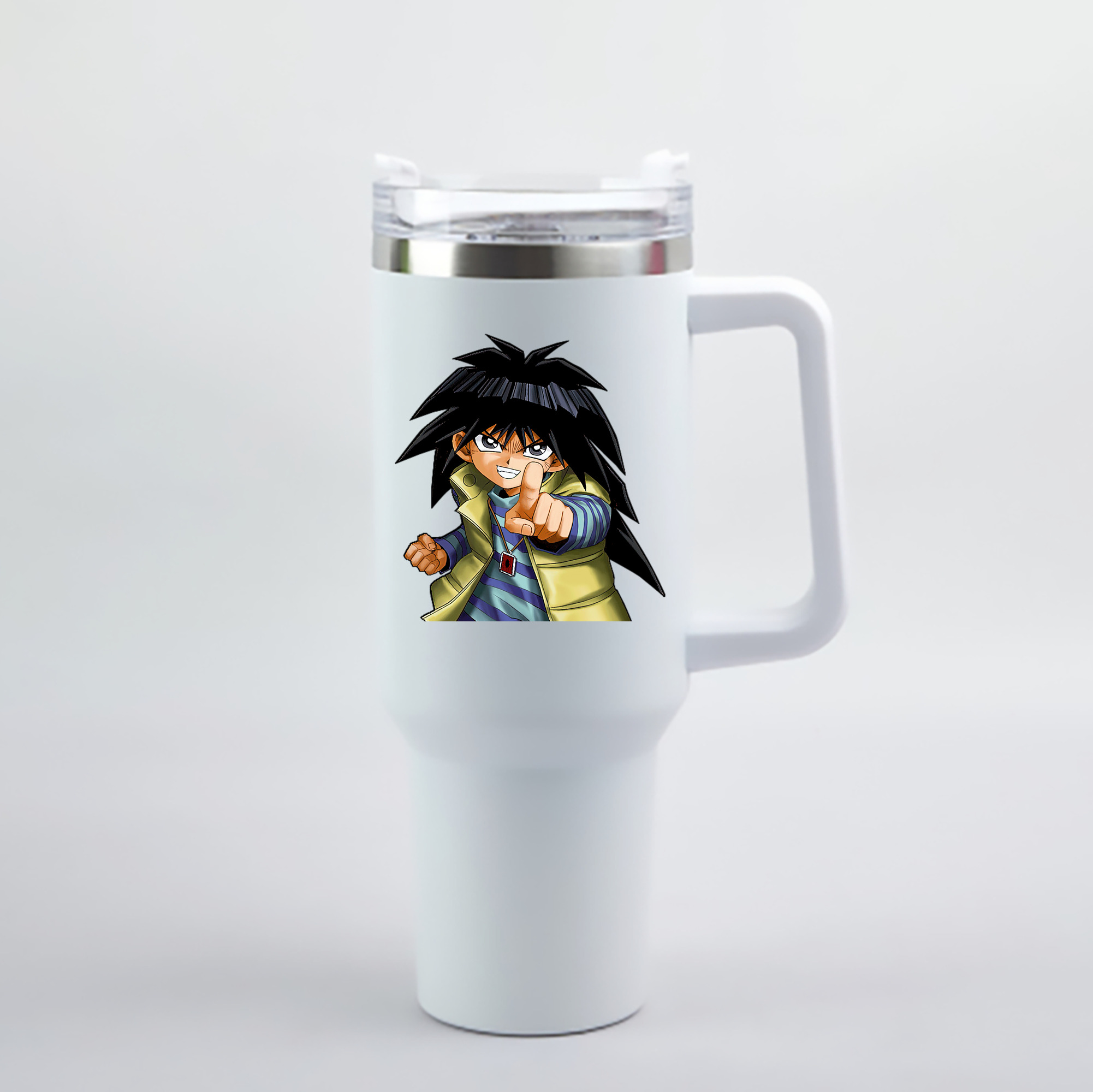 （画像用） 遊☆戯☆王 Yu-Gi-Oh! 1200mL車用タンブラー - クリスタルステッカー（プラスチックストロー付き）