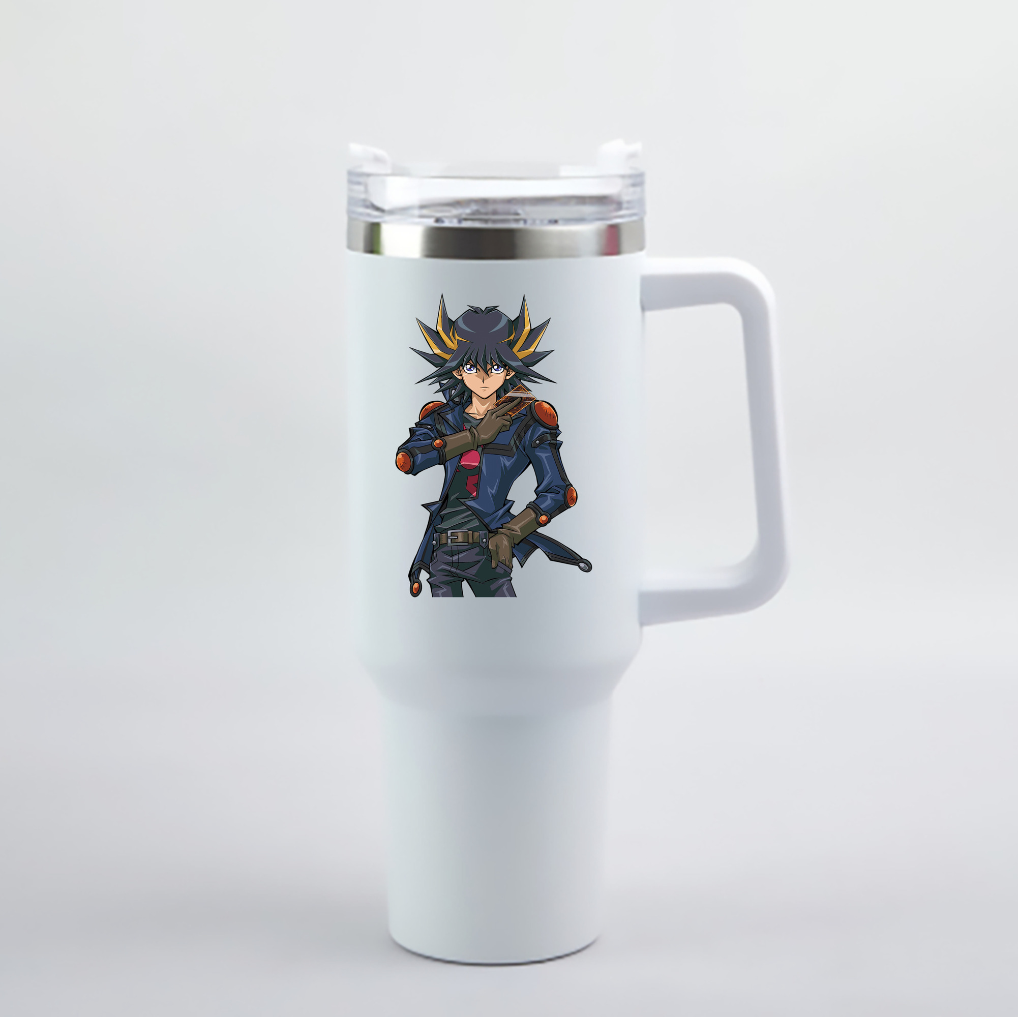 （画像用） 遊☆戯☆王 Yu-Gi-Oh! 1200mL車用タンブラー - クリスタルステッカー（プラスチックストロー付き）