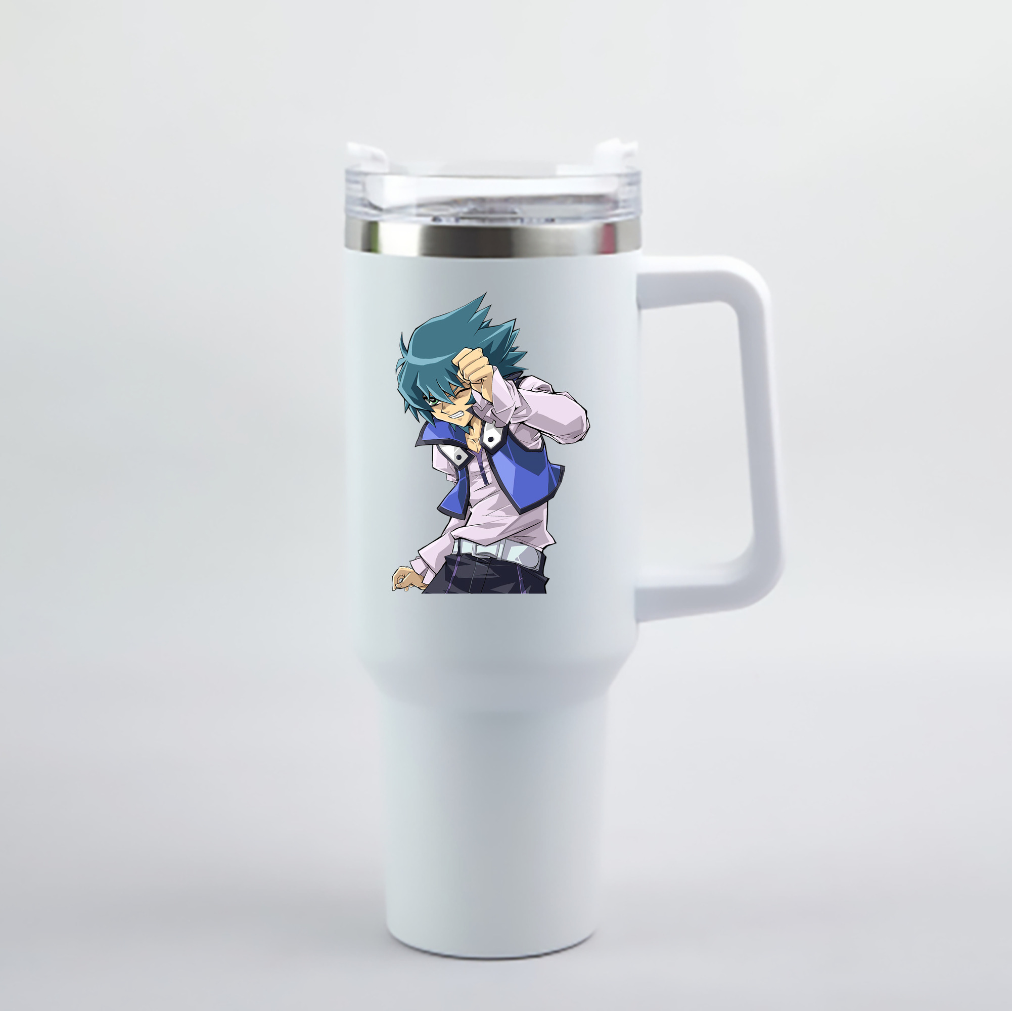 （画像用） 遊☆戯☆王 Yu-Gi-Oh! 1200mL車用タンブラー - クリスタルステッカー（プラスチックストロー付き）