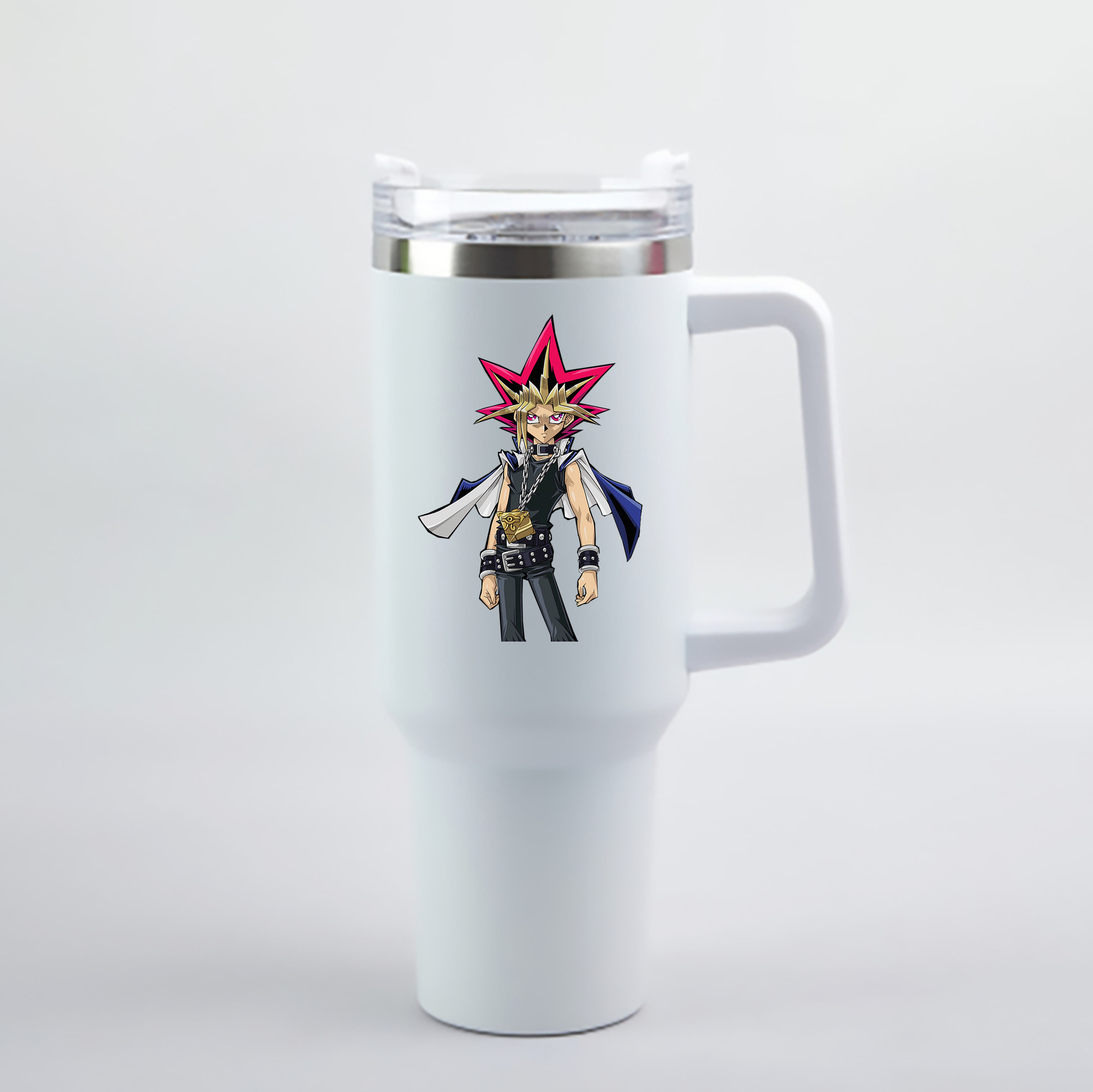 （画像用） 遊☆戯☆王 Yu-Gi-Oh! 1200mL車用タンブラー - クリスタルステッカー（プラスチックストロー付き）