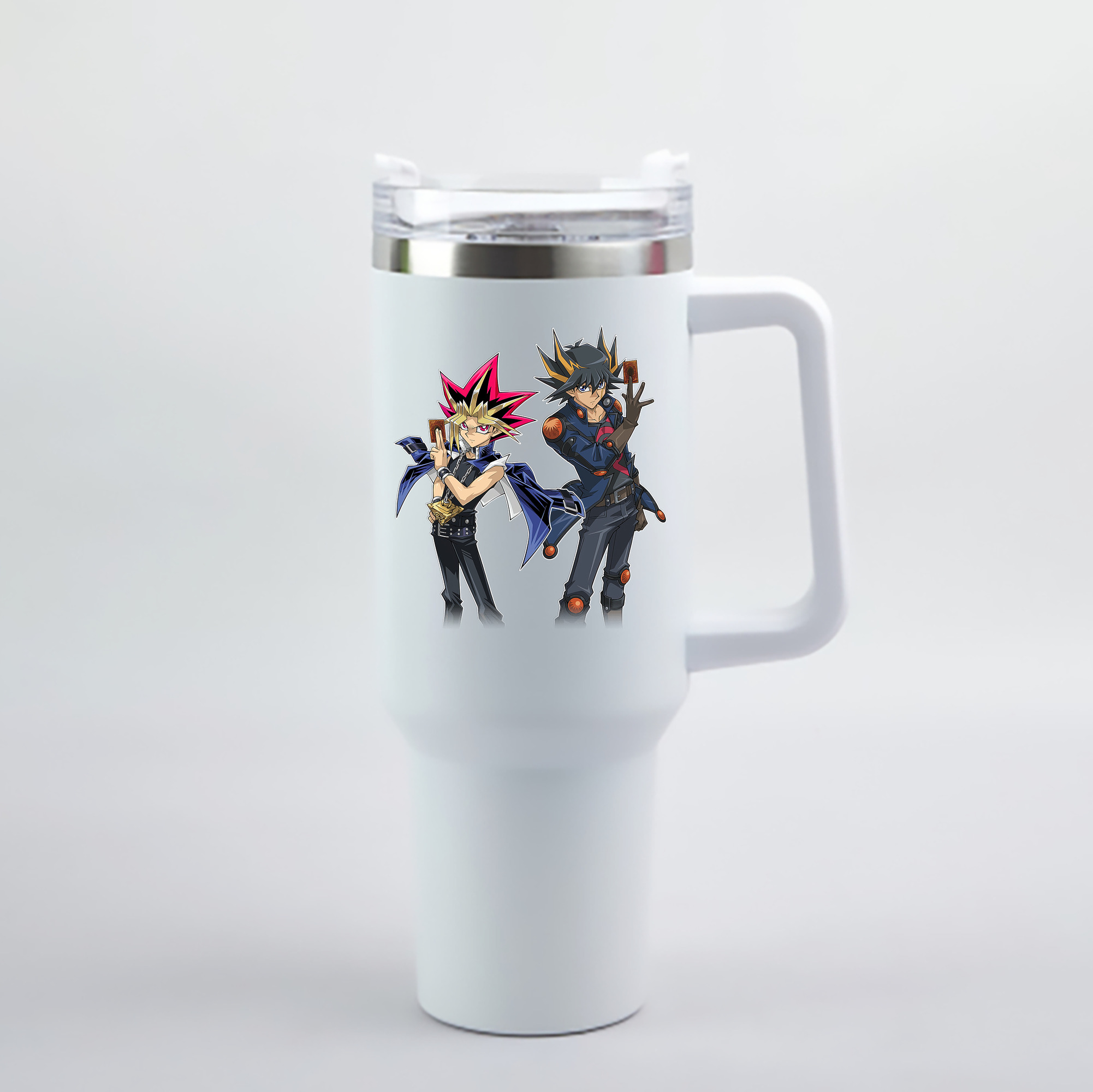 （画像用） 遊☆戯☆王 Yu-Gi-Oh! 1200mL車用タンブラー - クリスタルステッカー（プラスチックストロー付き）