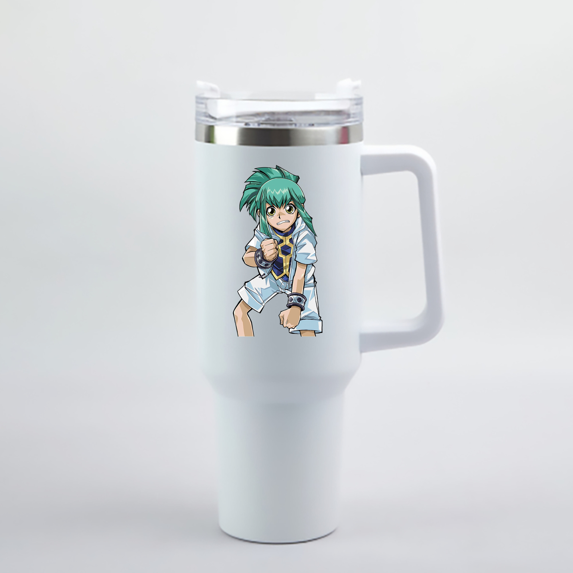 （画像用） 遊☆戯☆王 Yu-Gi-Oh! 1200mL車用タンブラー - クリスタルステッカー（プラスチックストロー付き）