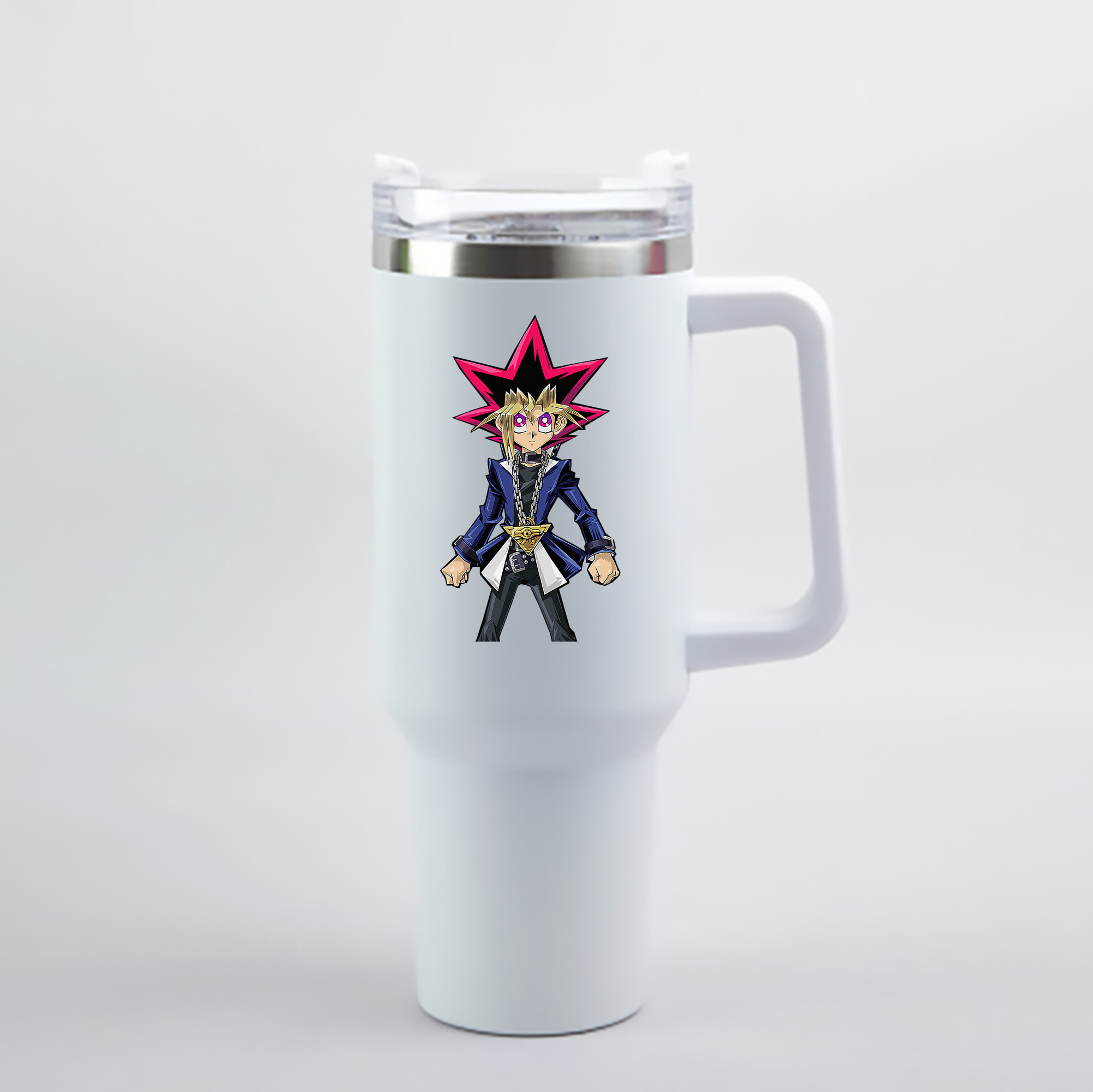 （画像用） 遊☆戯☆王 Yu-Gi-Oh! 1200mL車用タンブラー - クリスタルステッカー（プラスチックストロー付き）