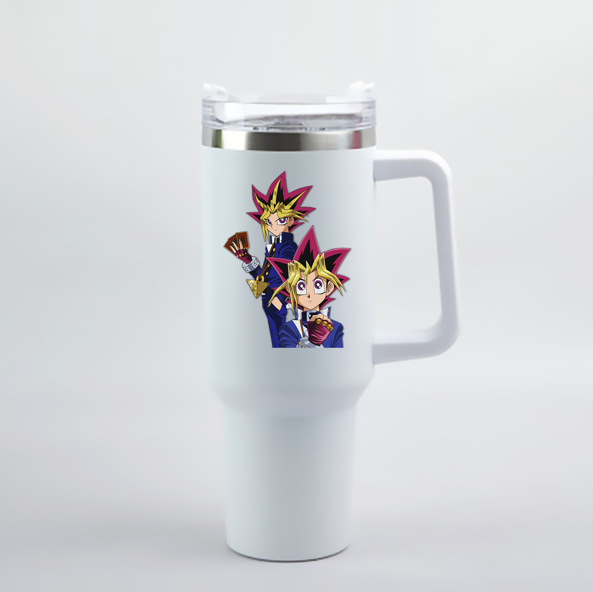 （画像用） 遊☆戯☆王 Yu-Gi-Oh! 1200mL車用タンブラー - クリスタルステッカー（プラスチックストロー付き）