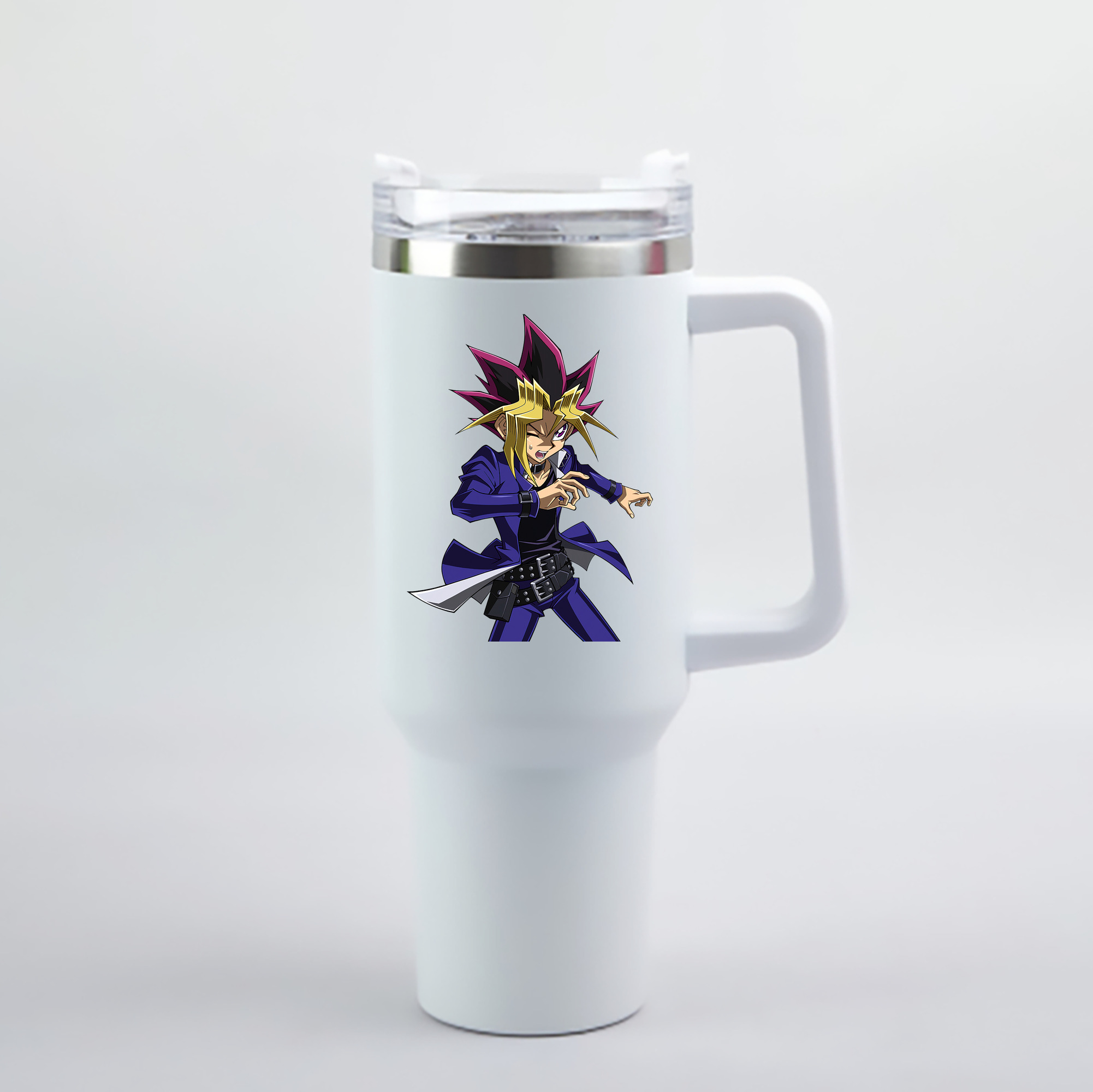 （画像用） 遊☆戯☆王 Yu-Gi-Oh! 1200mL車用タンブラー - クリスタルステッカー（プラスチックストロー付き）