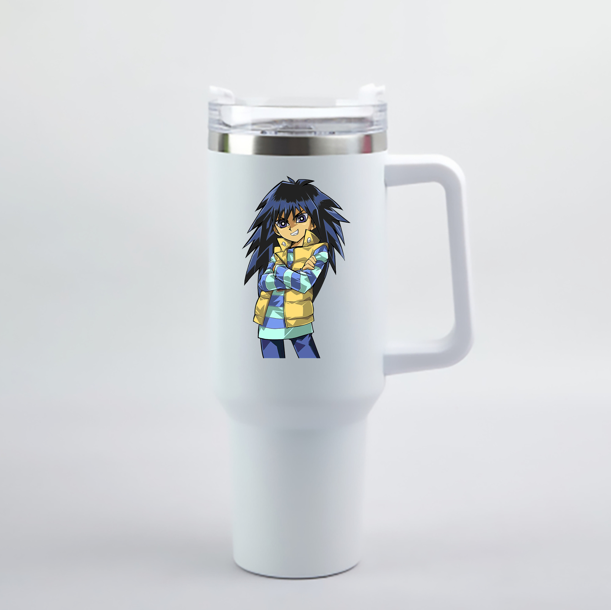 （画像用） 遊☆戯☆王 Yu-Gi-Oh! 1200mL車用タンブラー - クリスタルステッカー（プラスチックストロー付き）