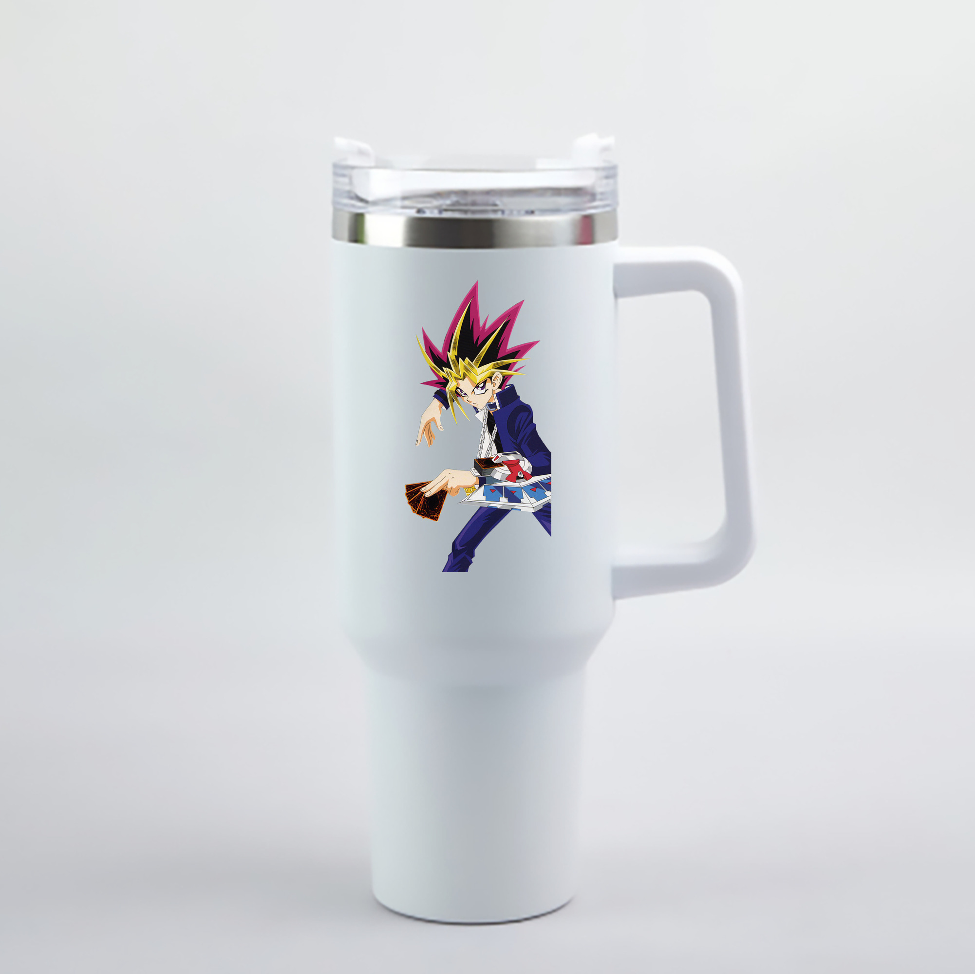（画像用） 遊☆戯☆王 Yu-Gi-Oh! 1200mL車用タンブラー - クリスタルステッカー（プラスチックストロー付き）