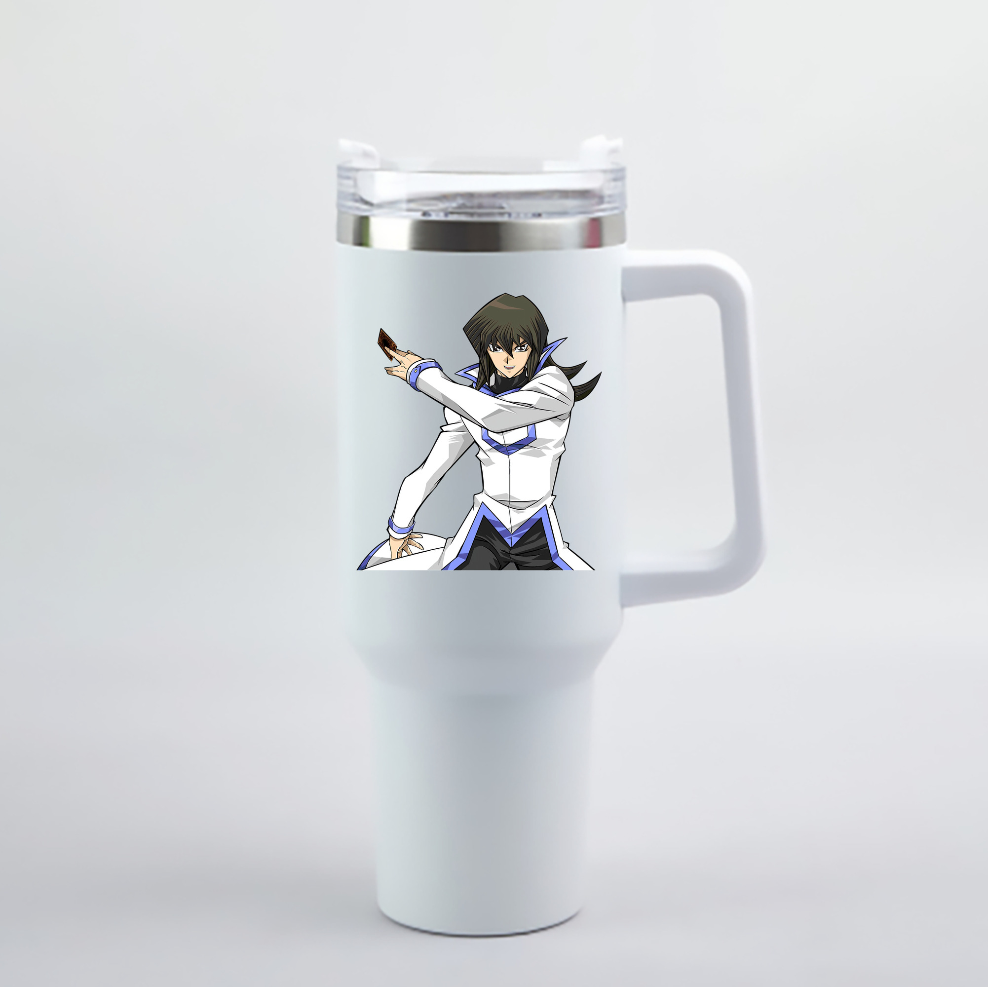 （画像用） 遊☆戯☆王 Yu-Gi-Oh! 1200mL車用タンブラー - クリスタルステッカー（プラスチックストロー付き）