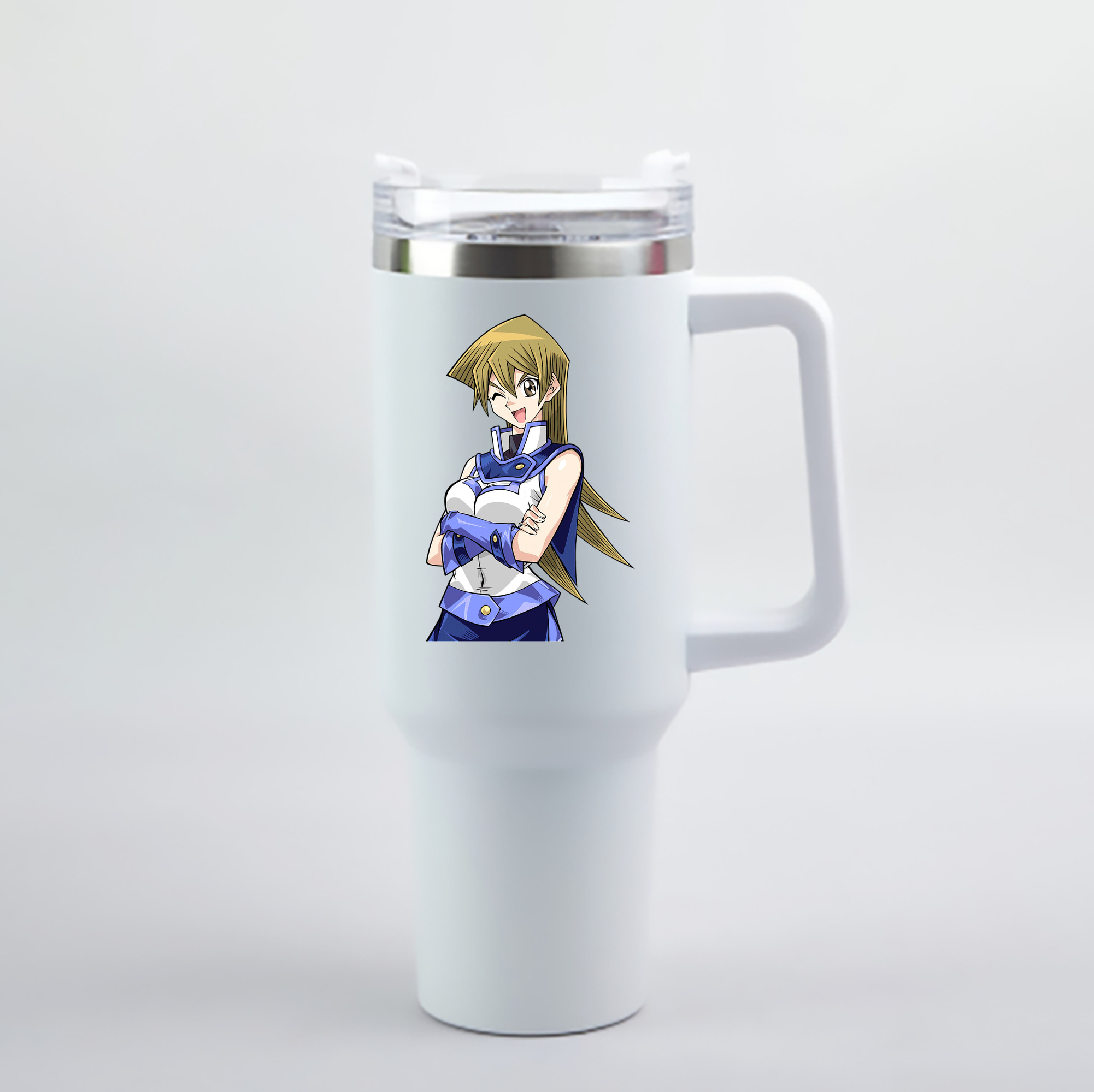 （画像用） 遊☆戯☆王 Yu-Gi-Oh! 1200mL車用タンブラー - クリスタルステッカー（プラスチックストロー付き）
