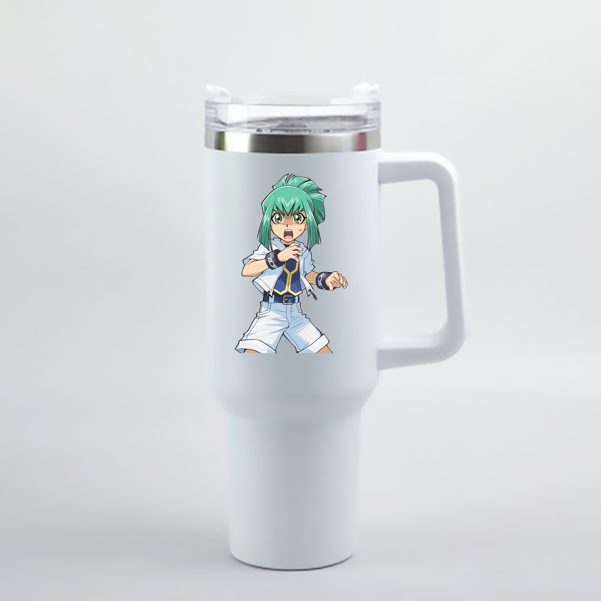 （画像用） 遊☆戯☆王 Yu-Gi-Oh! 1200mL車用タンブラー - クリスタルステッカー（プラスチックストロー付き）