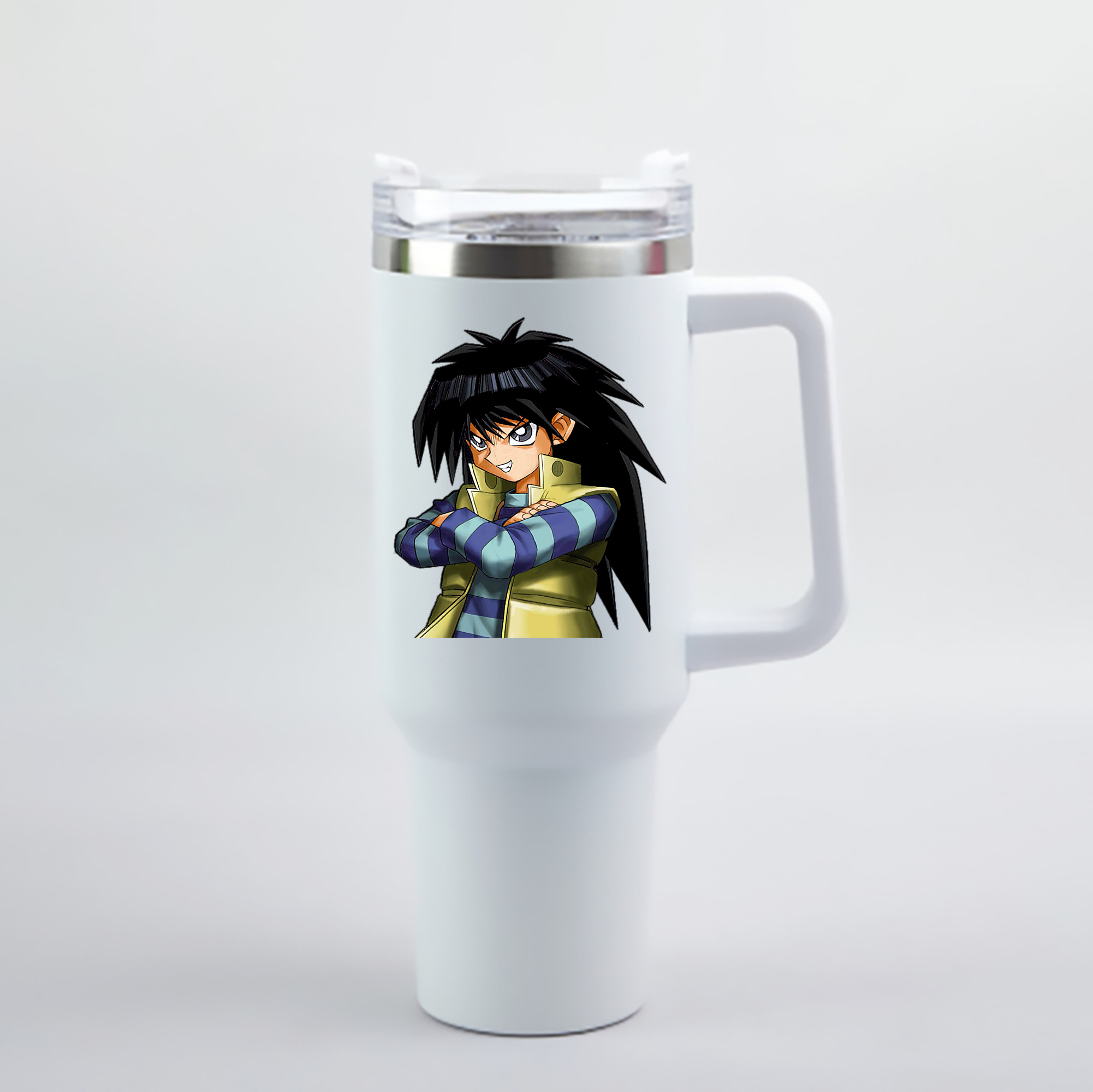 （画像用） 遊☆戯☆王 Yu-Gi-Oh! 1200mL車用タンブラー - クリスタルステッカー（プラスチックストロー付き）