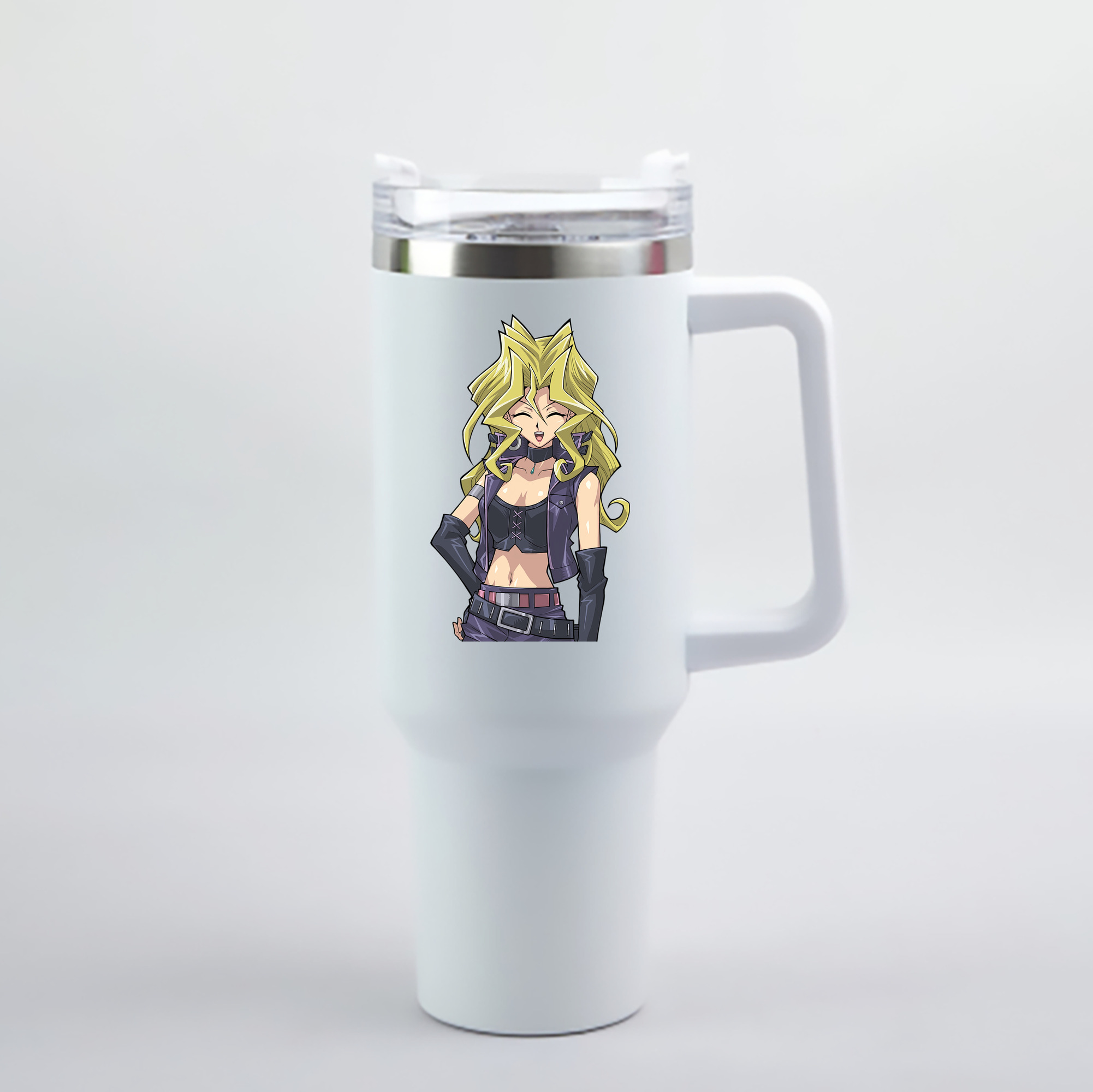 （画像用） 遊☆戯☆王 Yu-Gi-Oh! 1200mL車用タンブラー - クリスタルステッカー（プラスチックストロー付き）